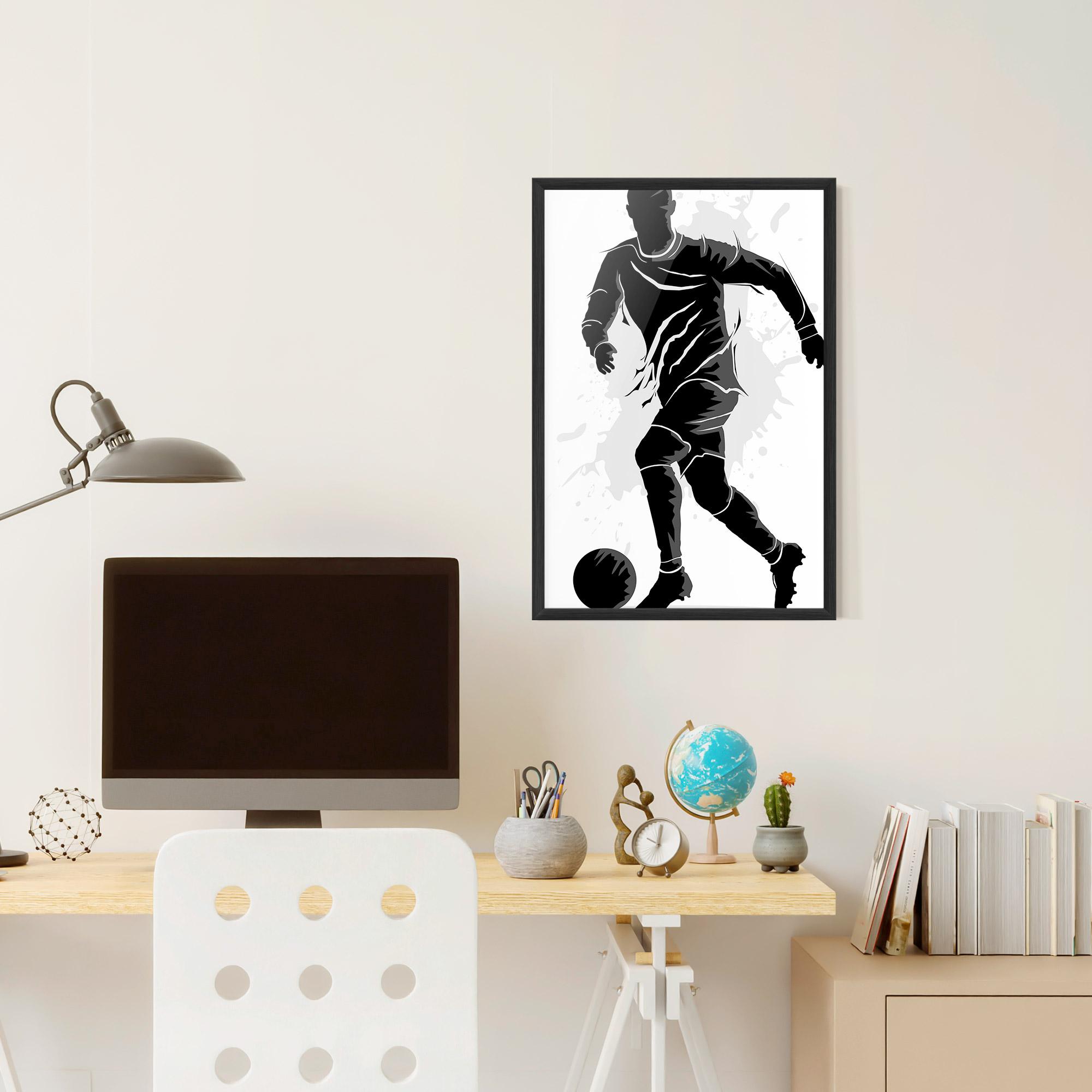 Poster Înrămat Football Shadow mockup 6