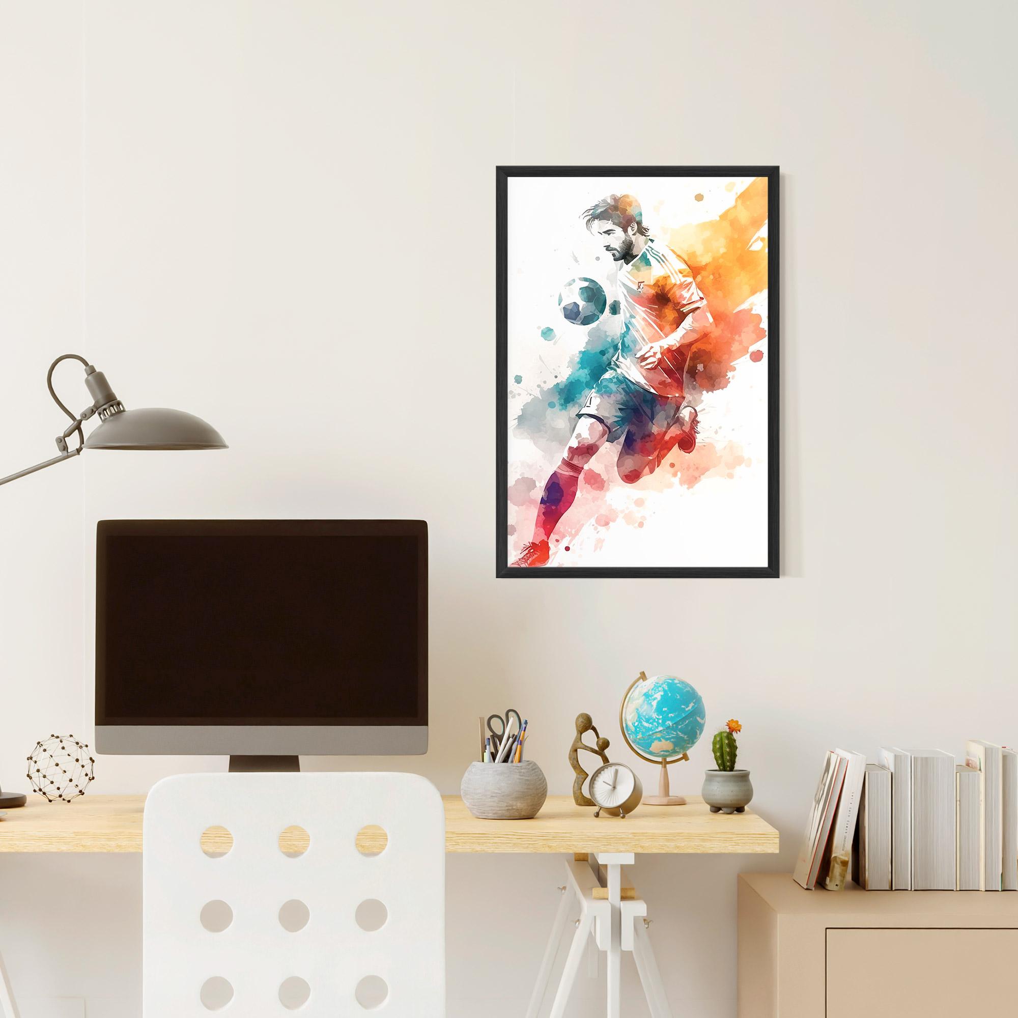 Poster Înrămat Football Watercolor mockup 6