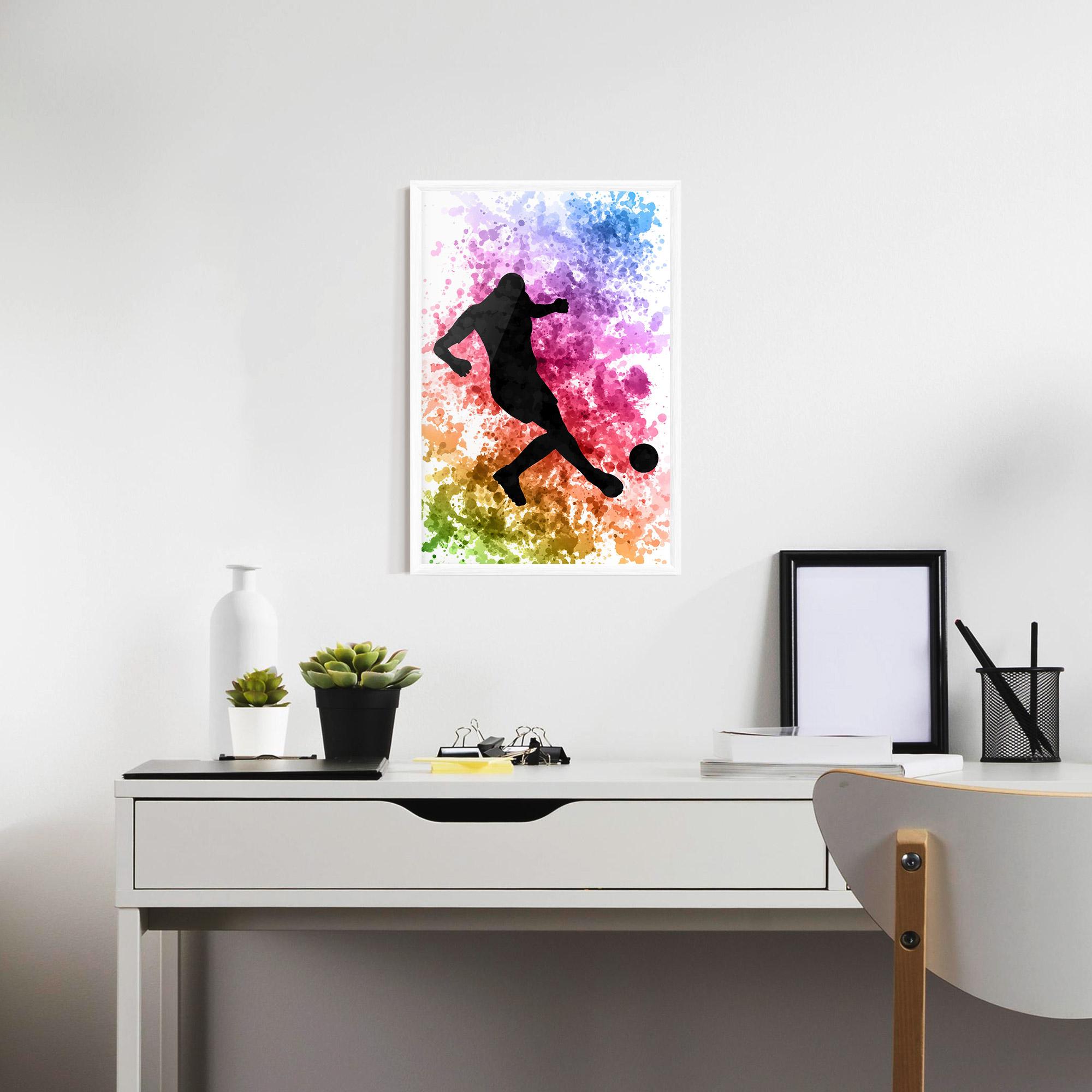 Poster Înrămat Colorful Art Football mockup 7