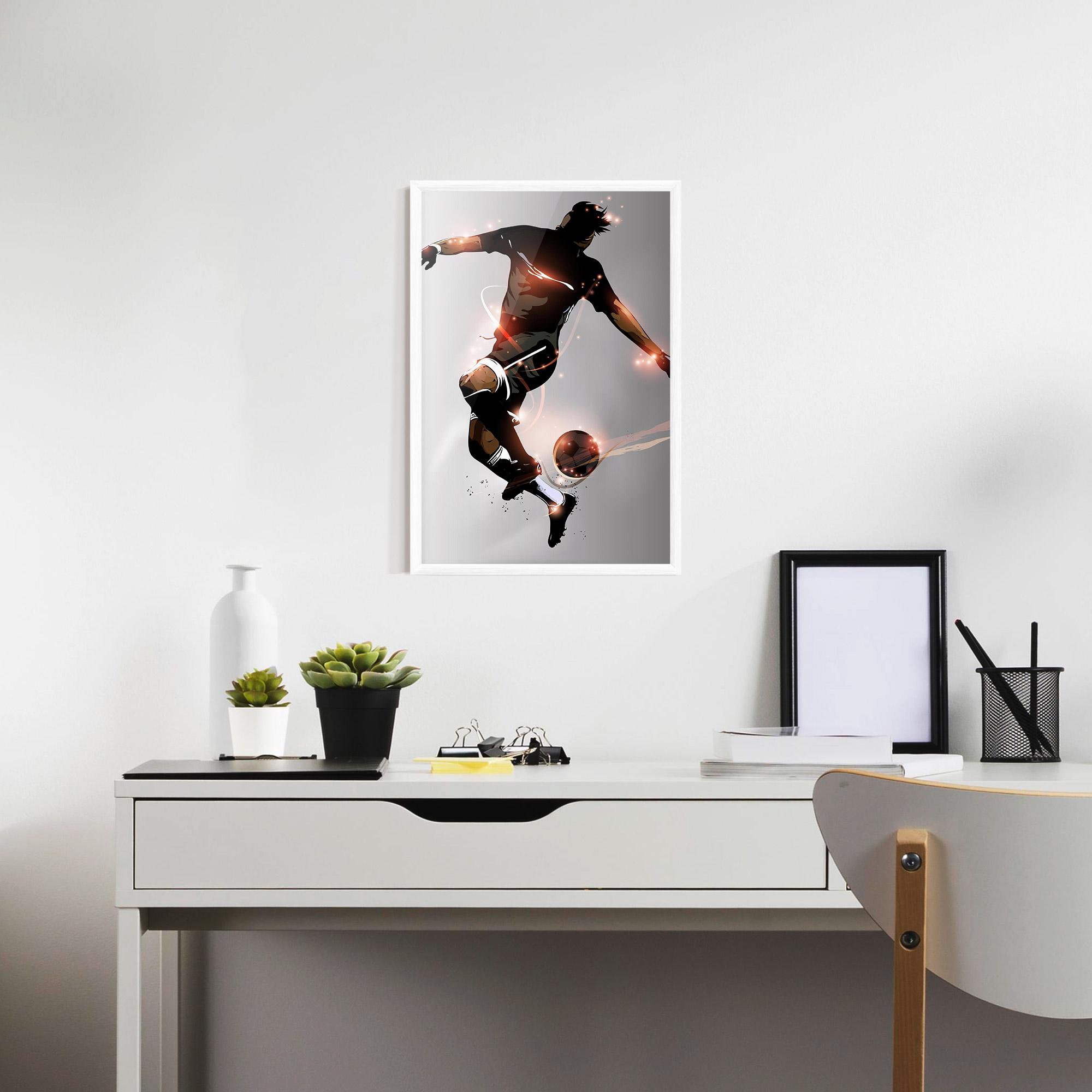 Poster Înrămat Football Jump mockup 7