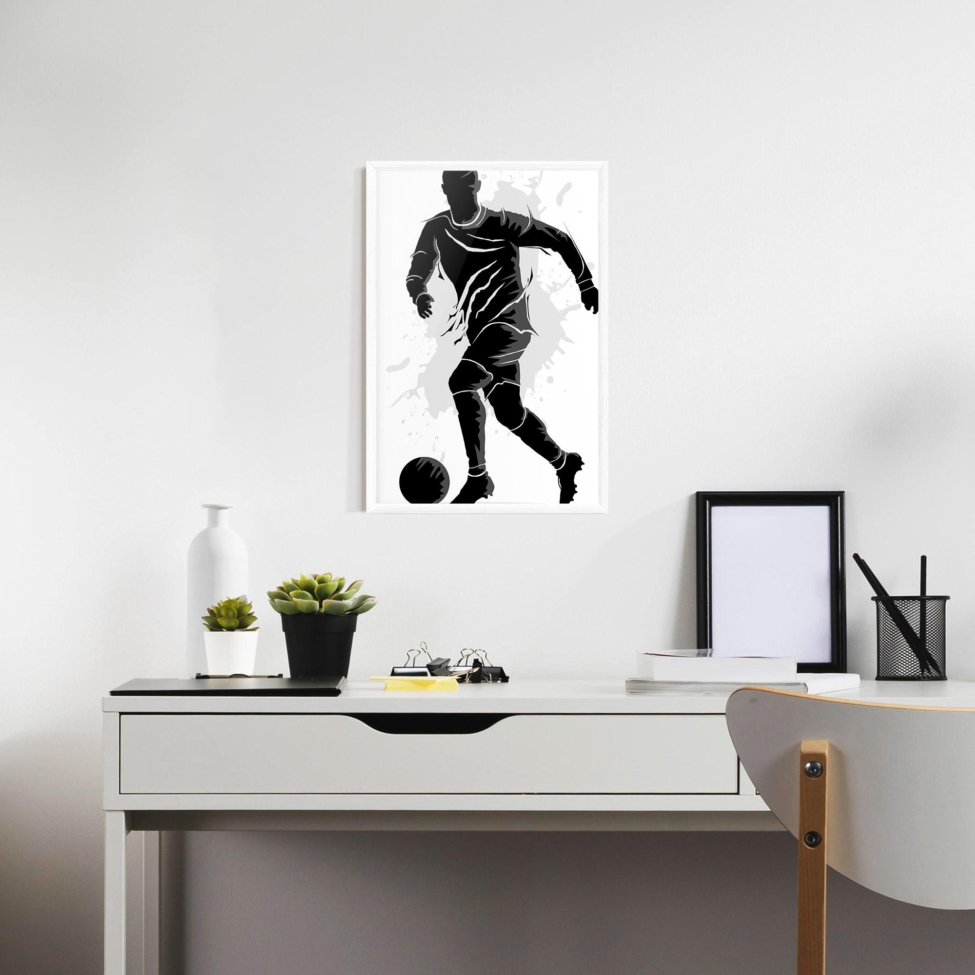 Poster Înrămat Football Shadow mockup 7