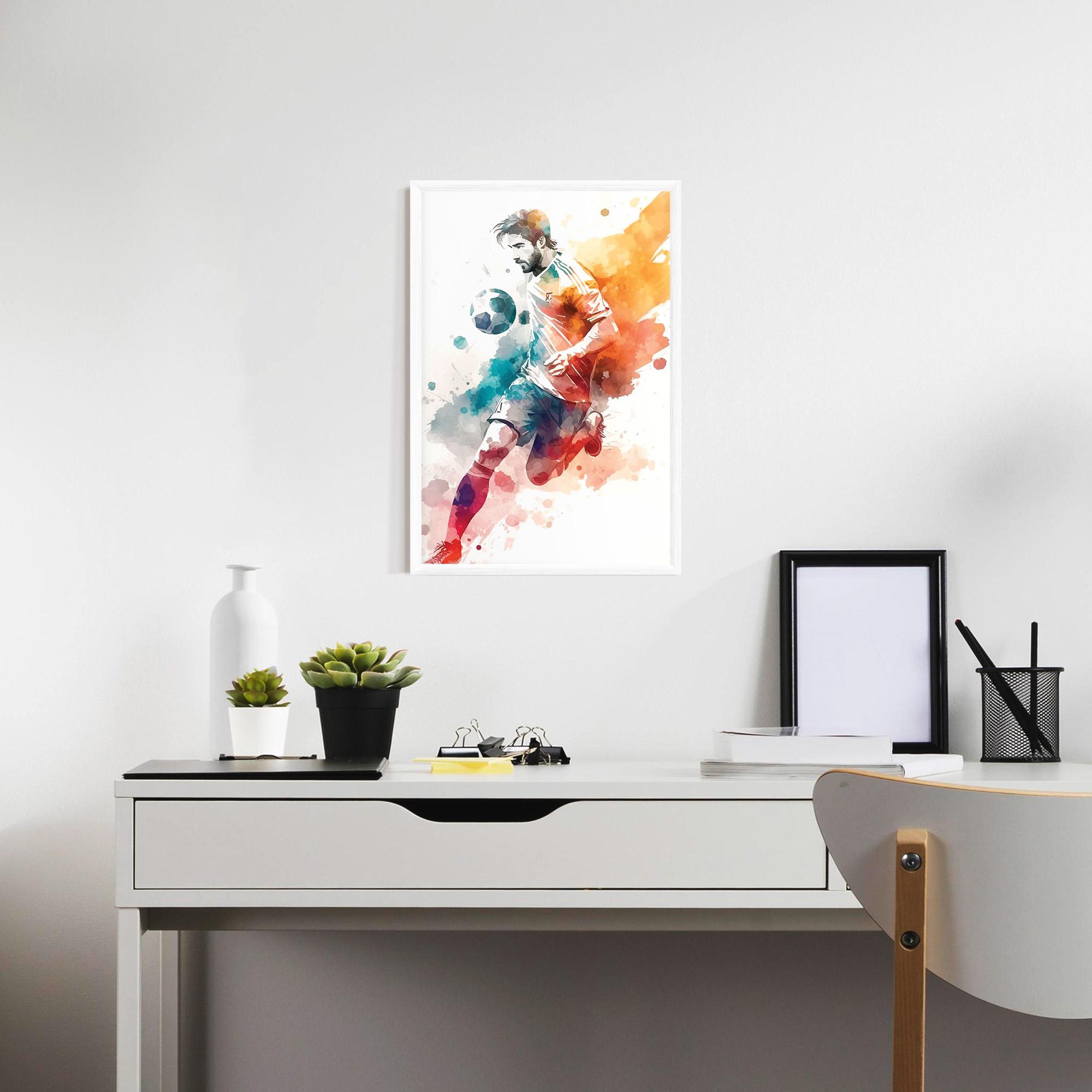 Poster Înrămat Football Watercolor mockup 7