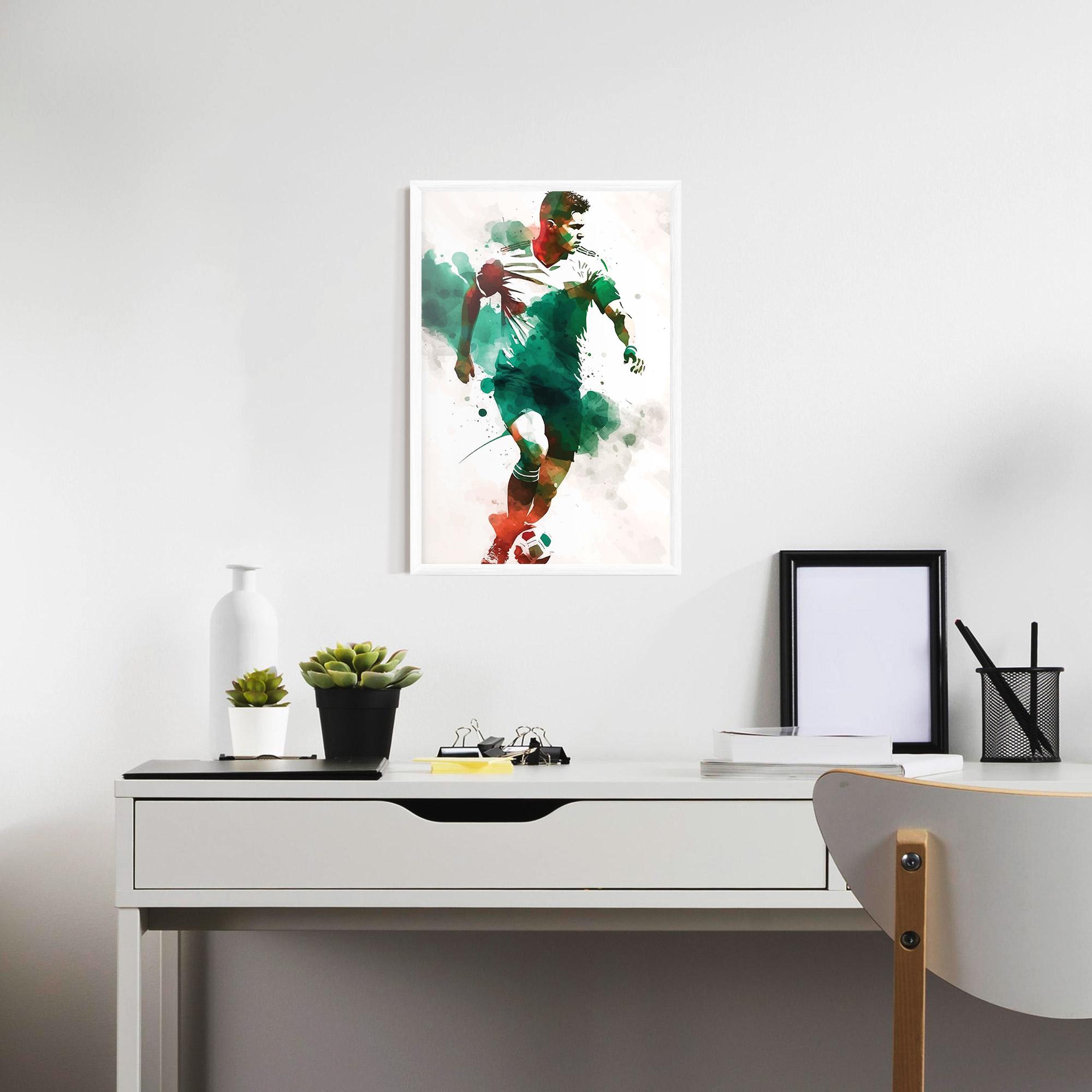 Poster Înrămat Green Football mockup 7