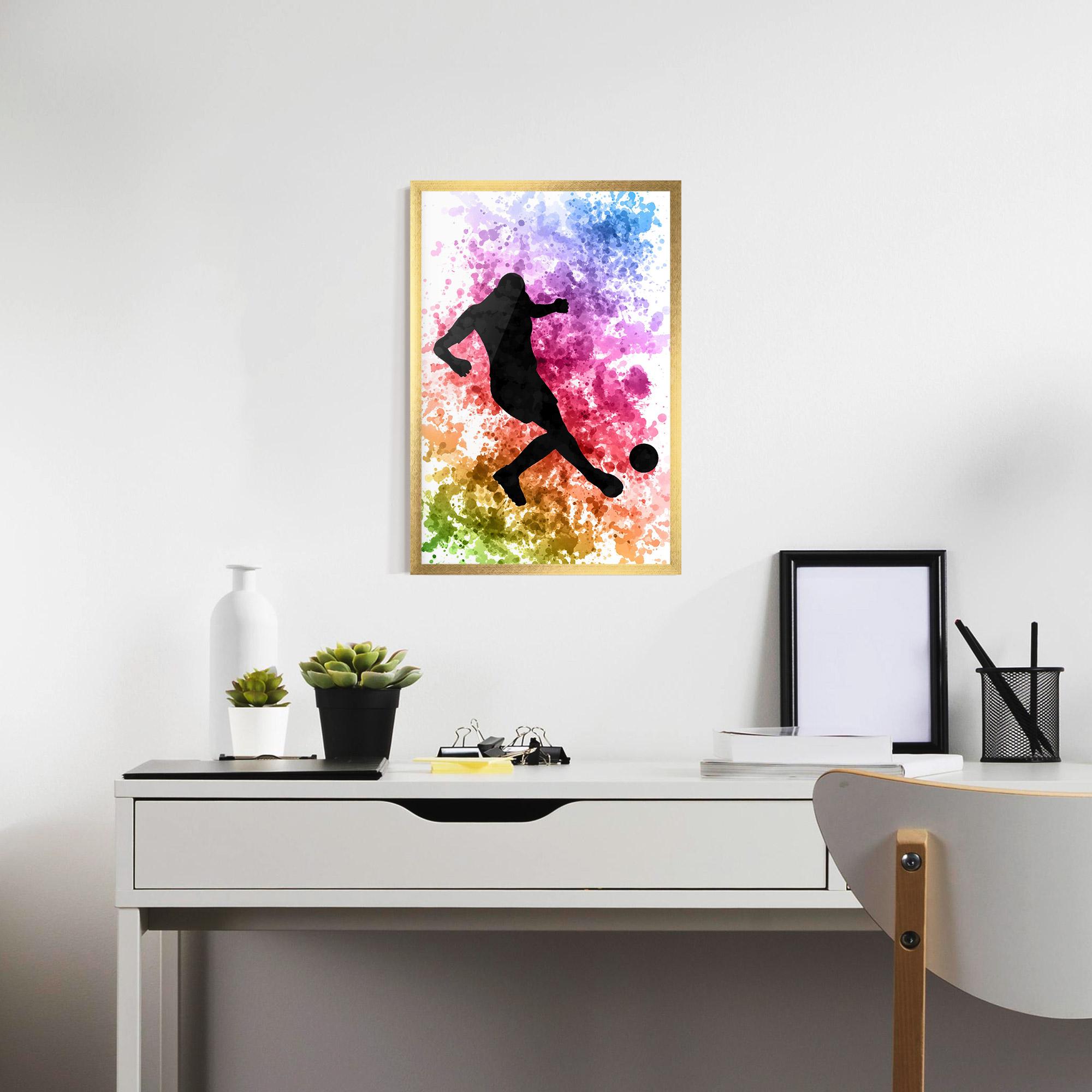 Poster Înrămat Colorful Art Football mockup 7