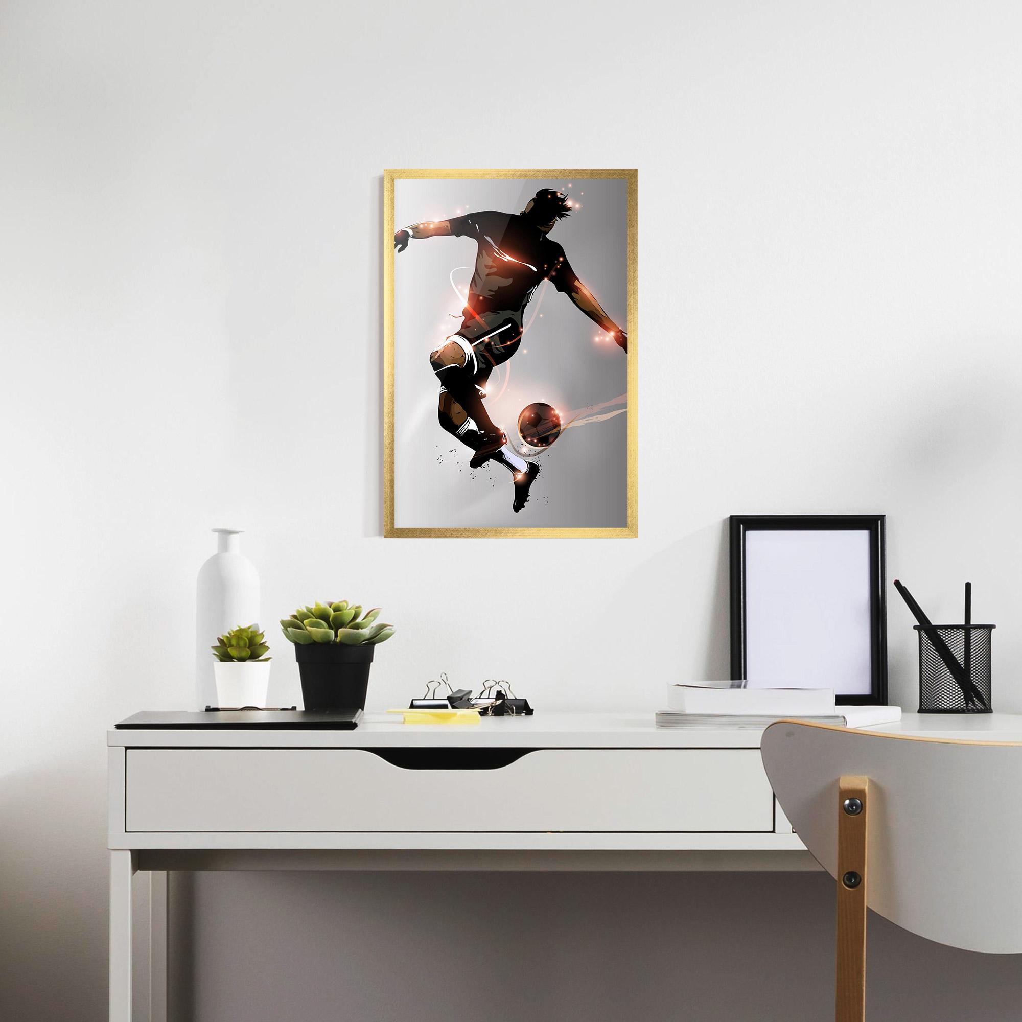 Poster Înrămat Football Jump mockup 7