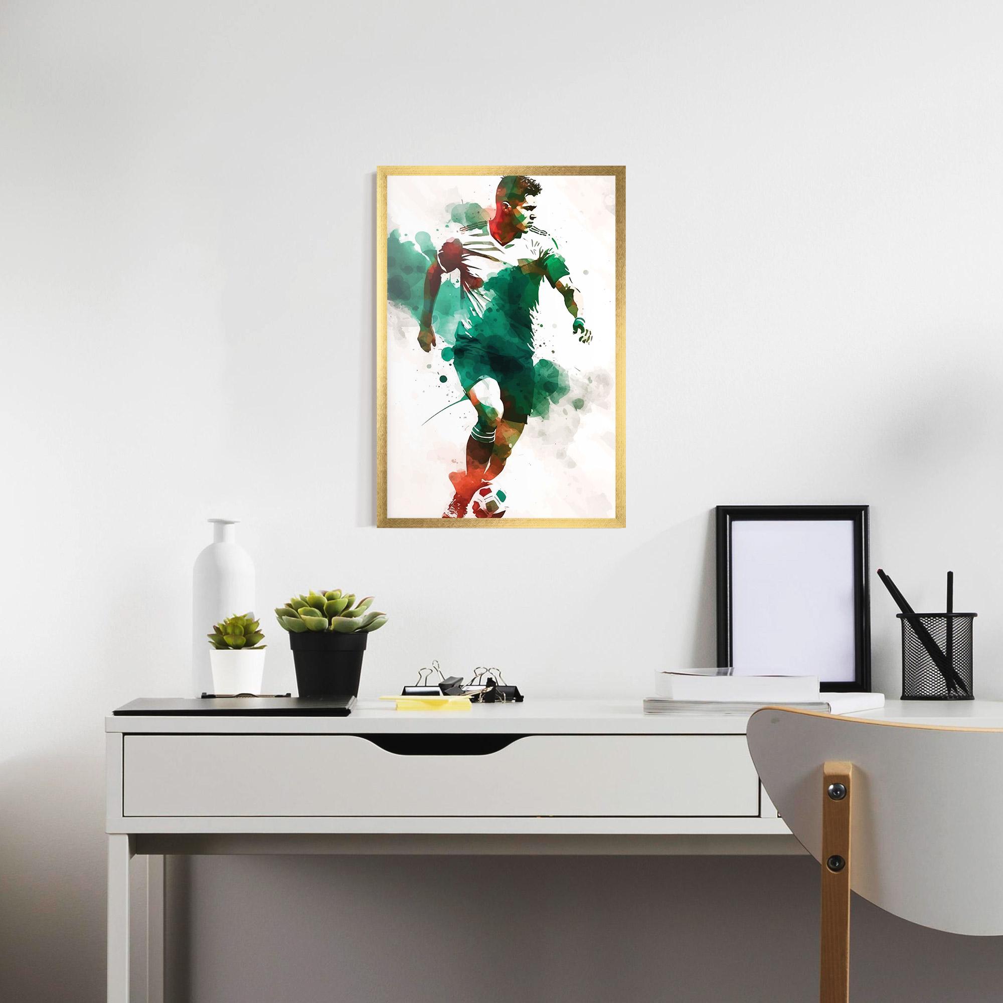 Poster Înrămat Green Football mockup 7