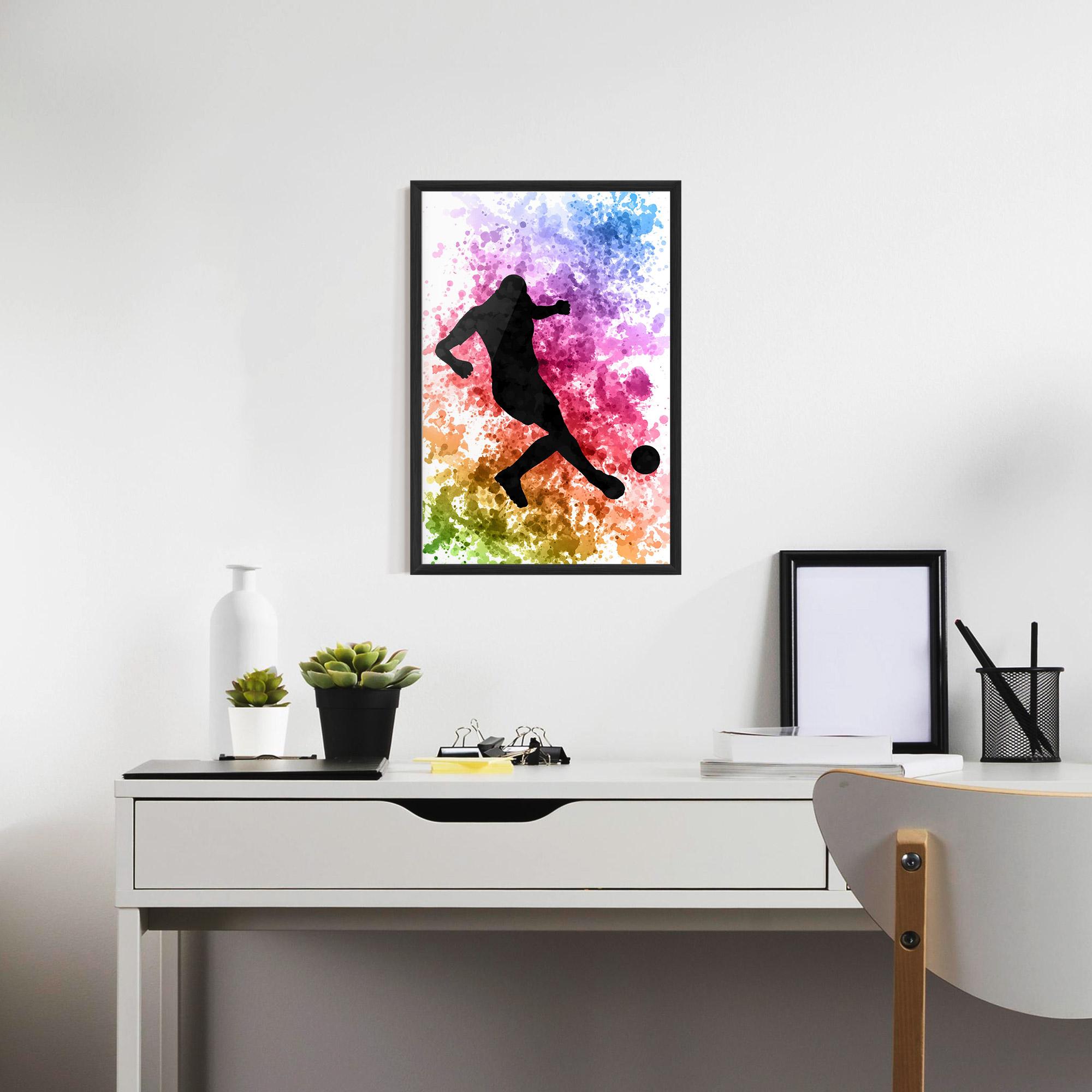 Poster Înrămat Colorful Art Football mockup 7