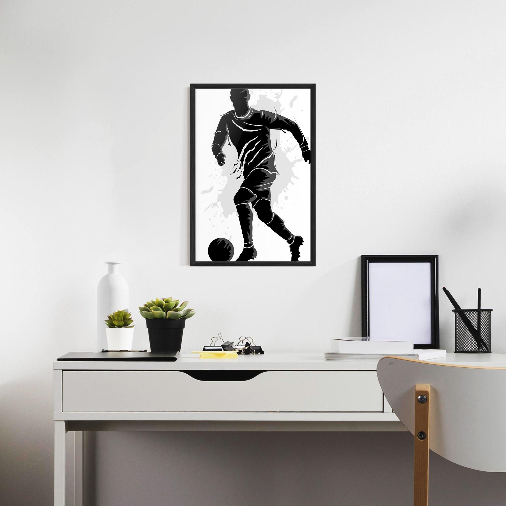Poster Înrămat Football Shadow mockup 7