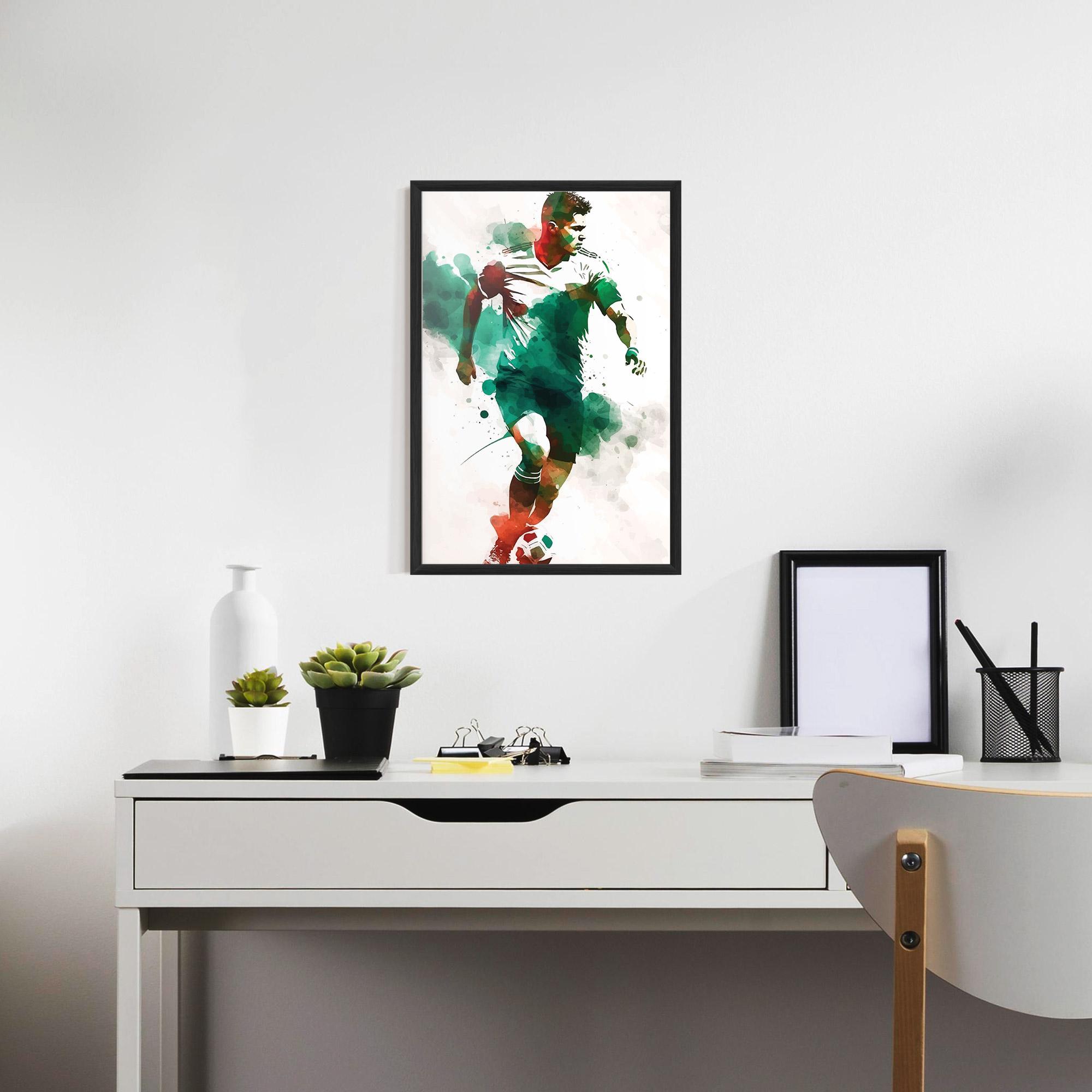 Poster Înrămat Green Football mockup 7