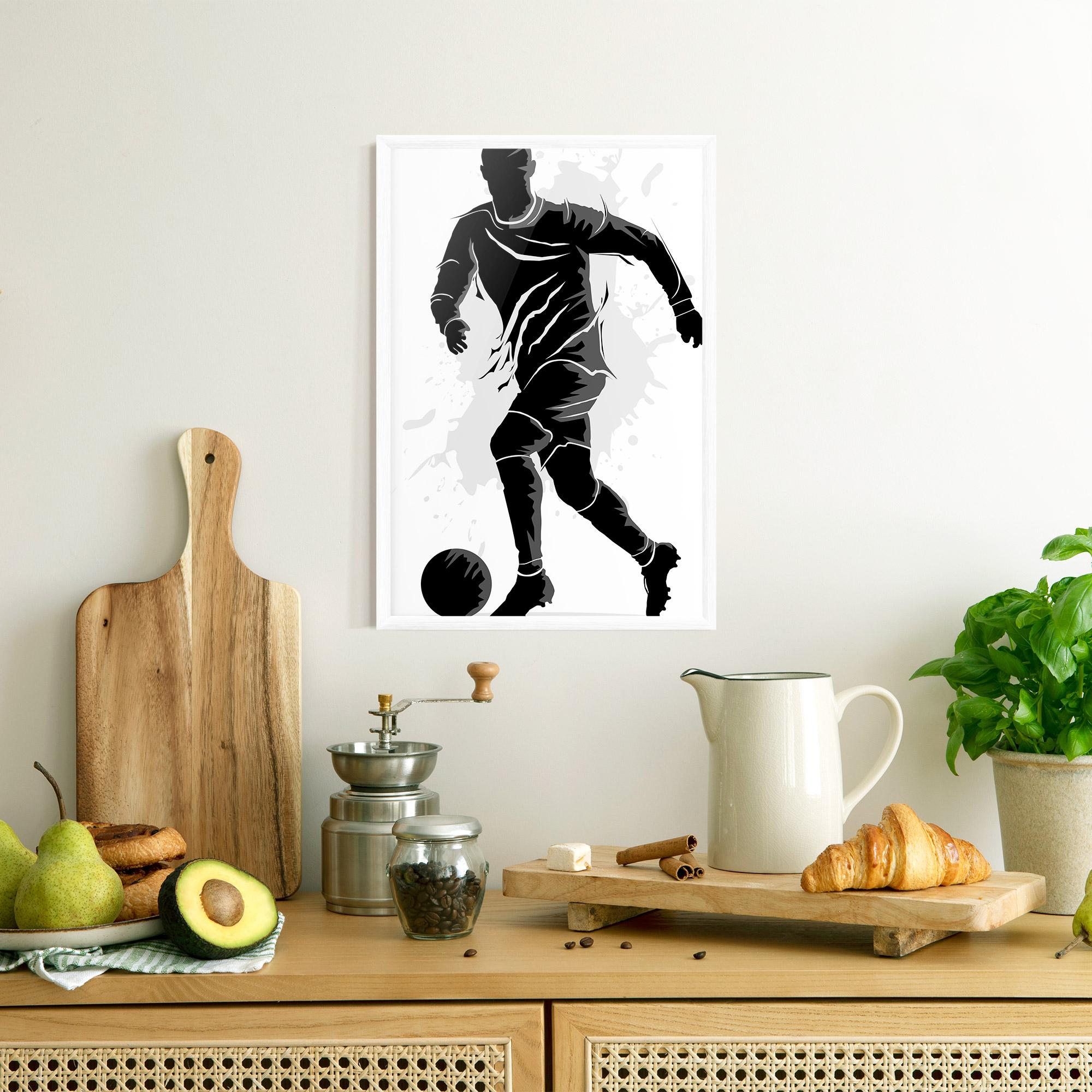 Poster Înrămat Football Shadow mockup 8