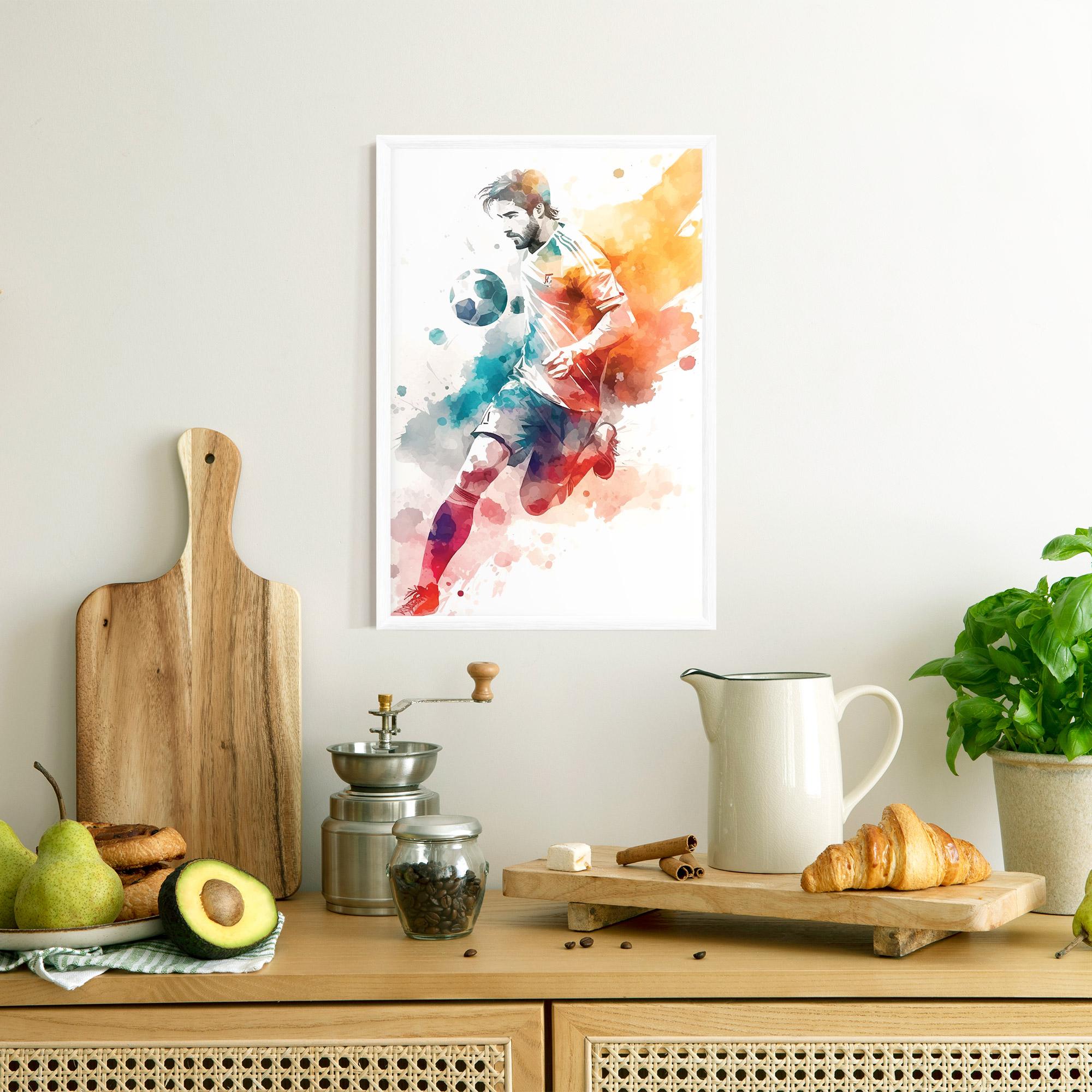 Poster Înrămat Football Watercolor mockup 8