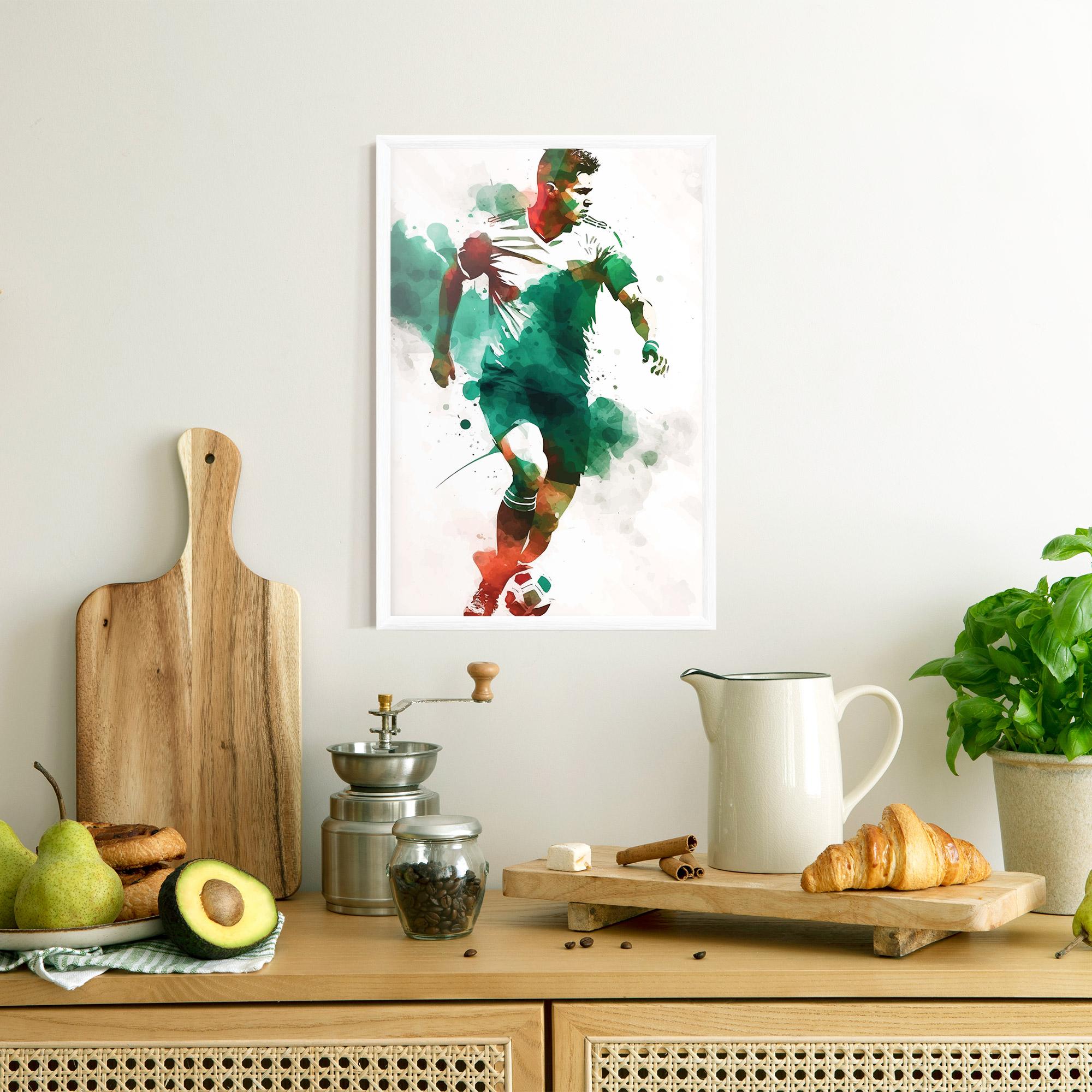 Poster Înrămat Green Football mockup 8