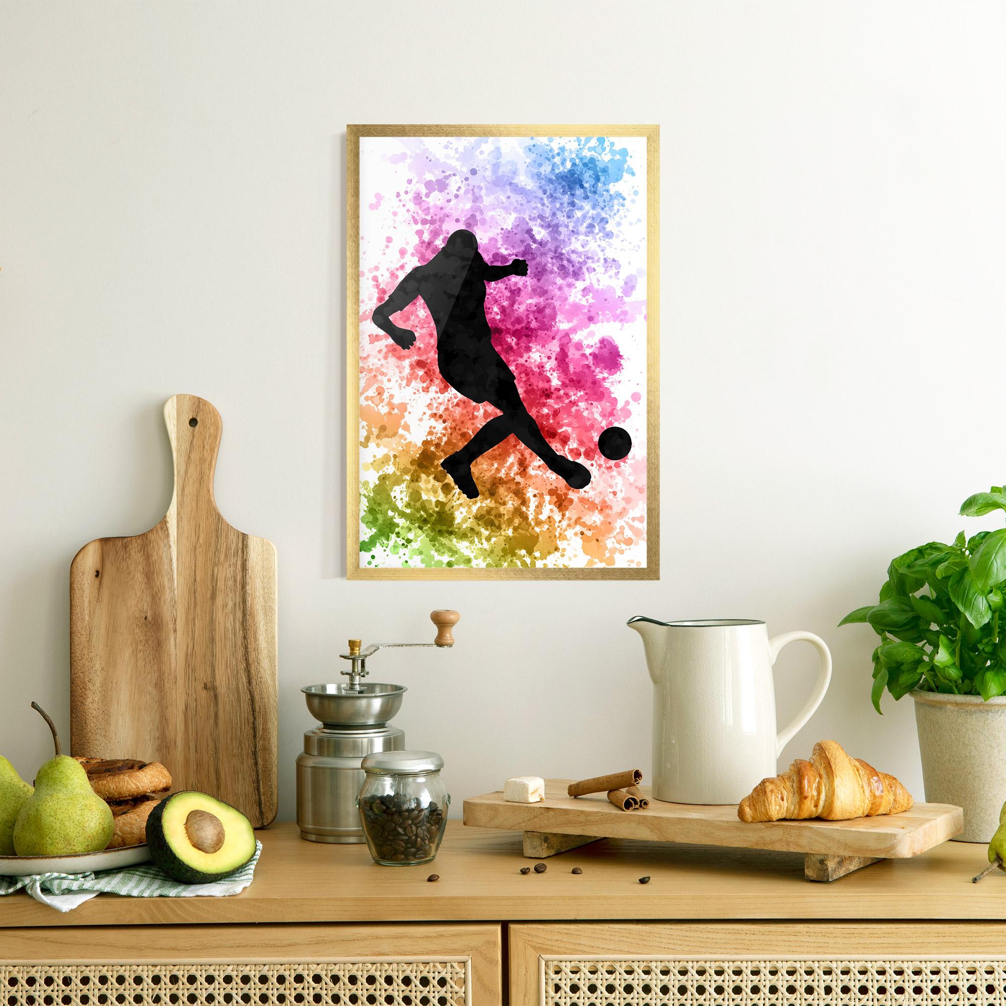 Poster Înrămat Colorful Art Football mockup 8