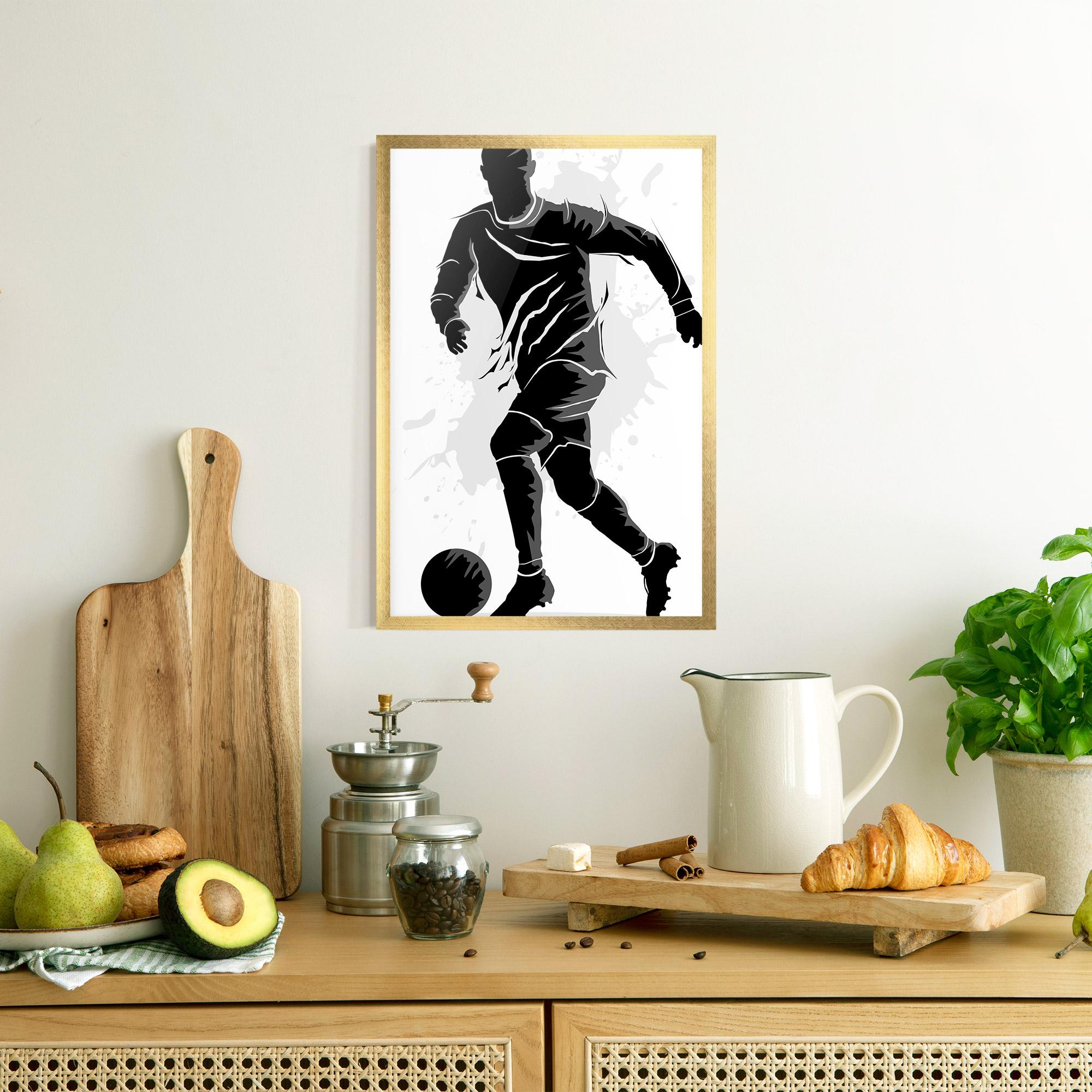 Poster Înrămat Football Shadow mockup 8