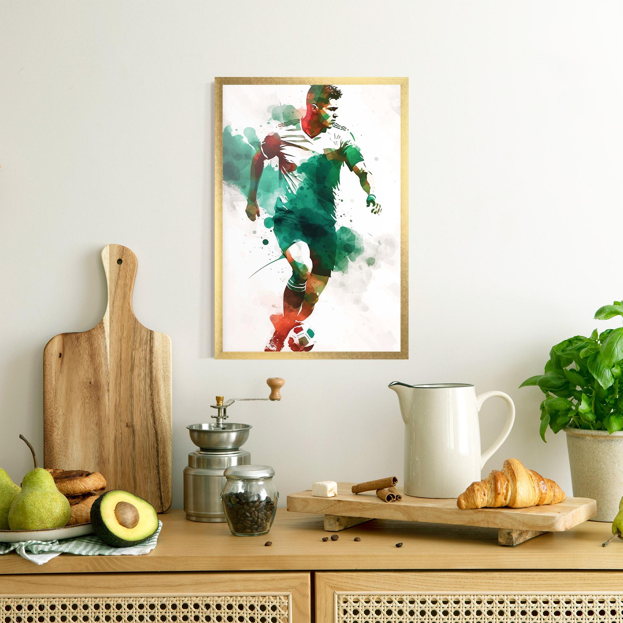 Poster Înrămat Green Football mockup 8