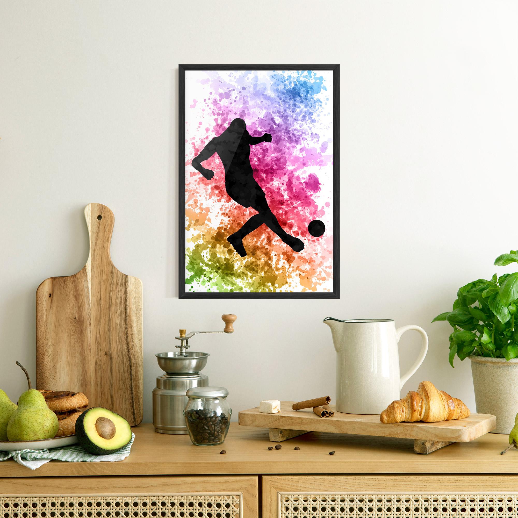 Poster Înrămat Colorful Art Football mockup 8