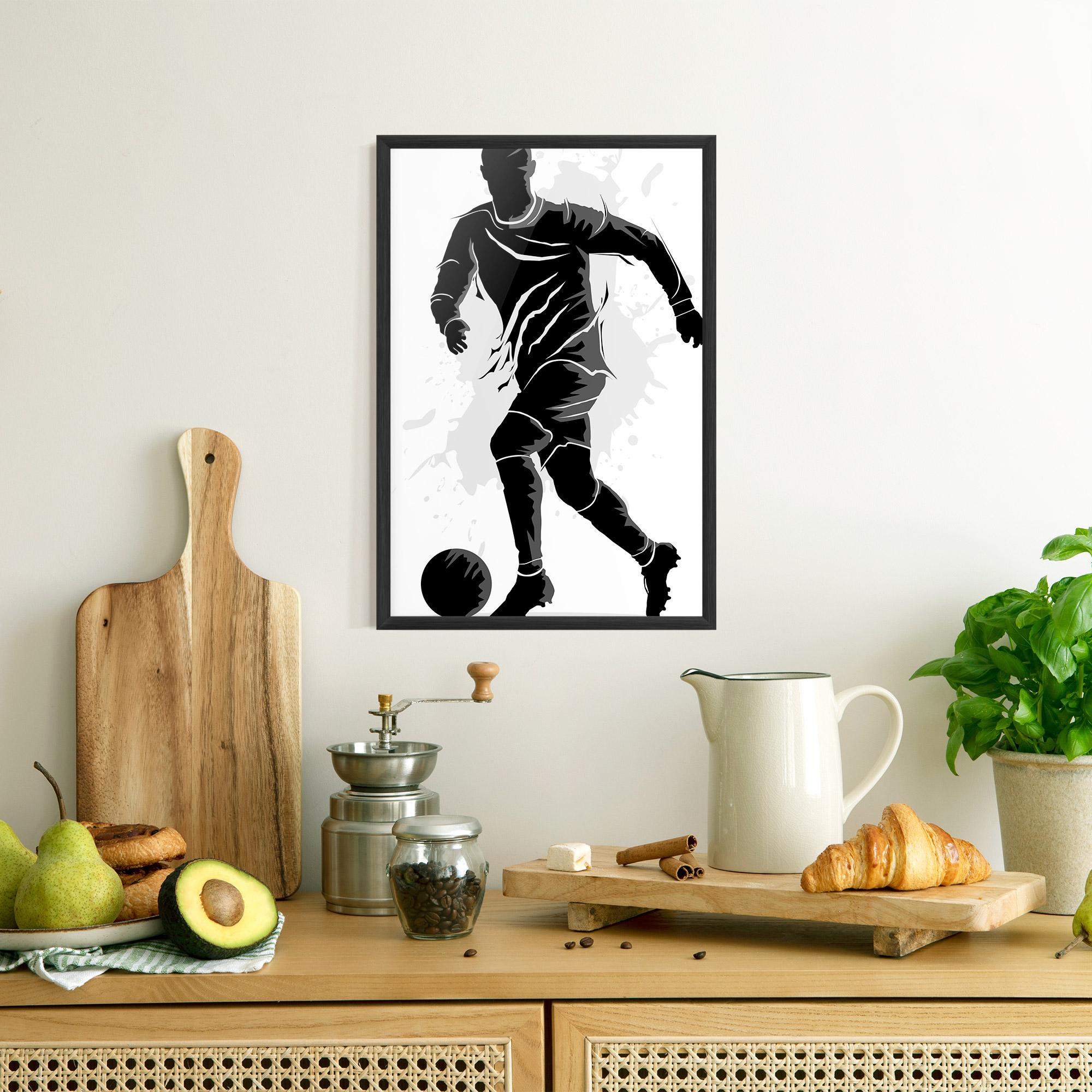 Poster Înrămat Football Shadow mockup 8