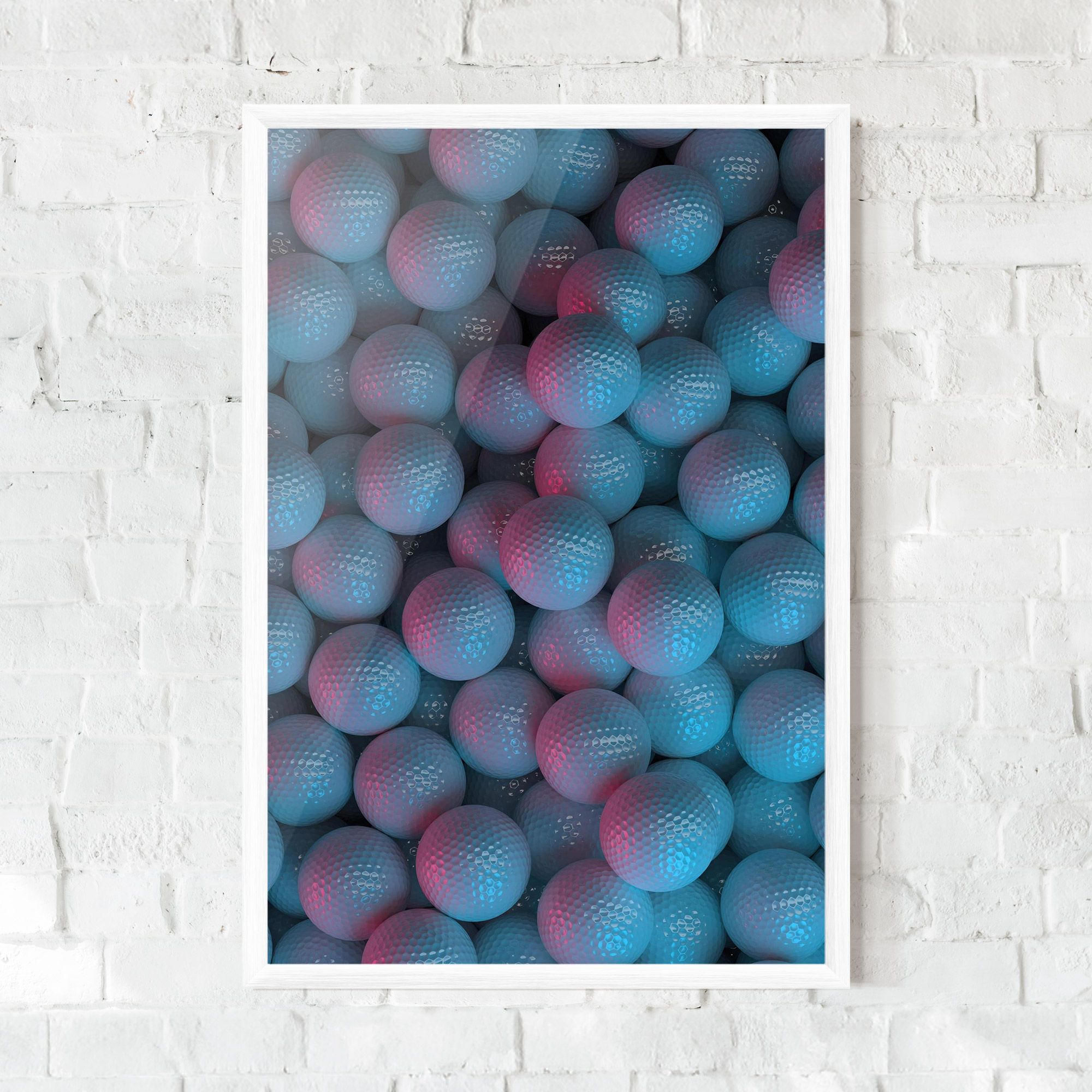 Blue Light Golf Ball mockup 0