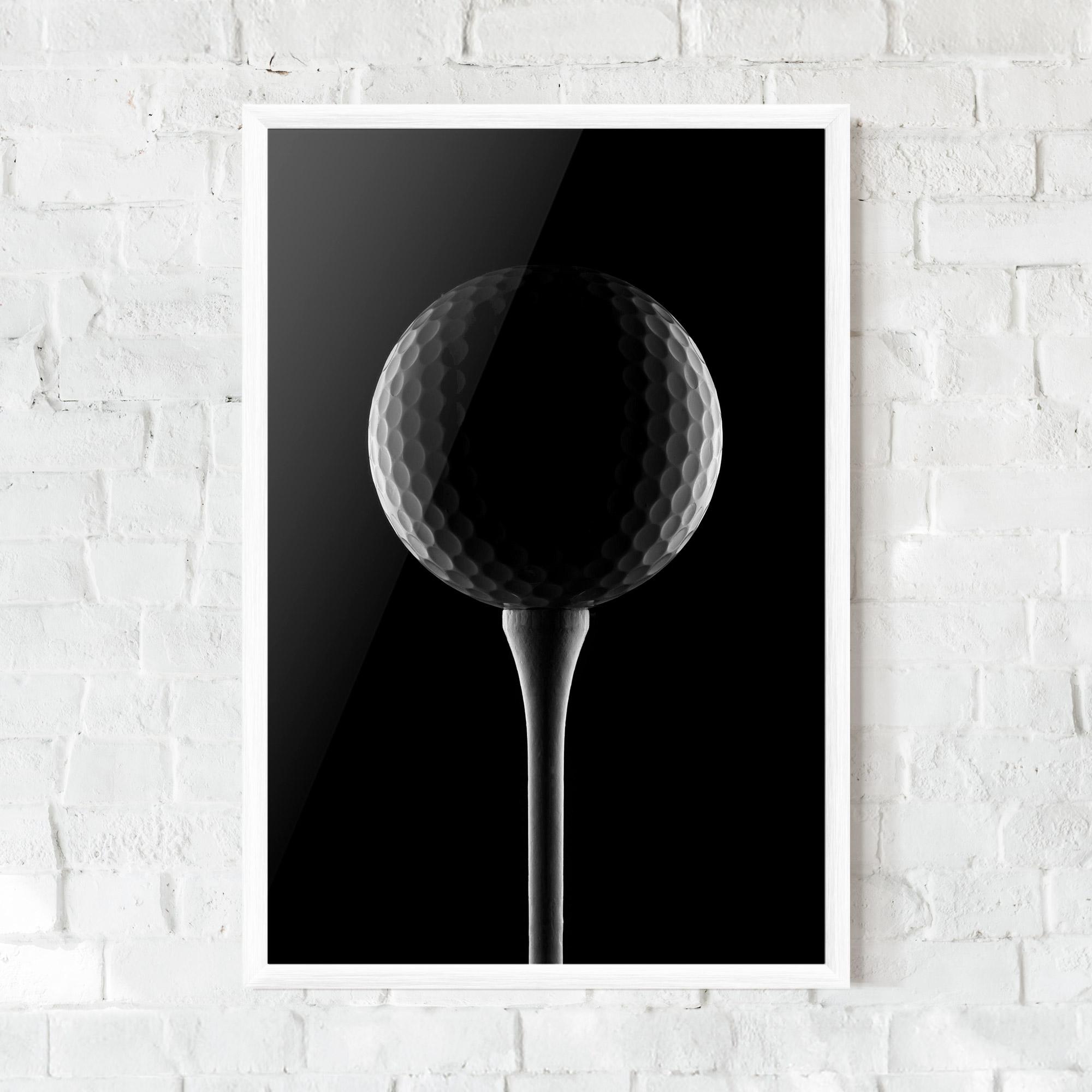 Poster Înrămat Golf Ball Black mockup 0
