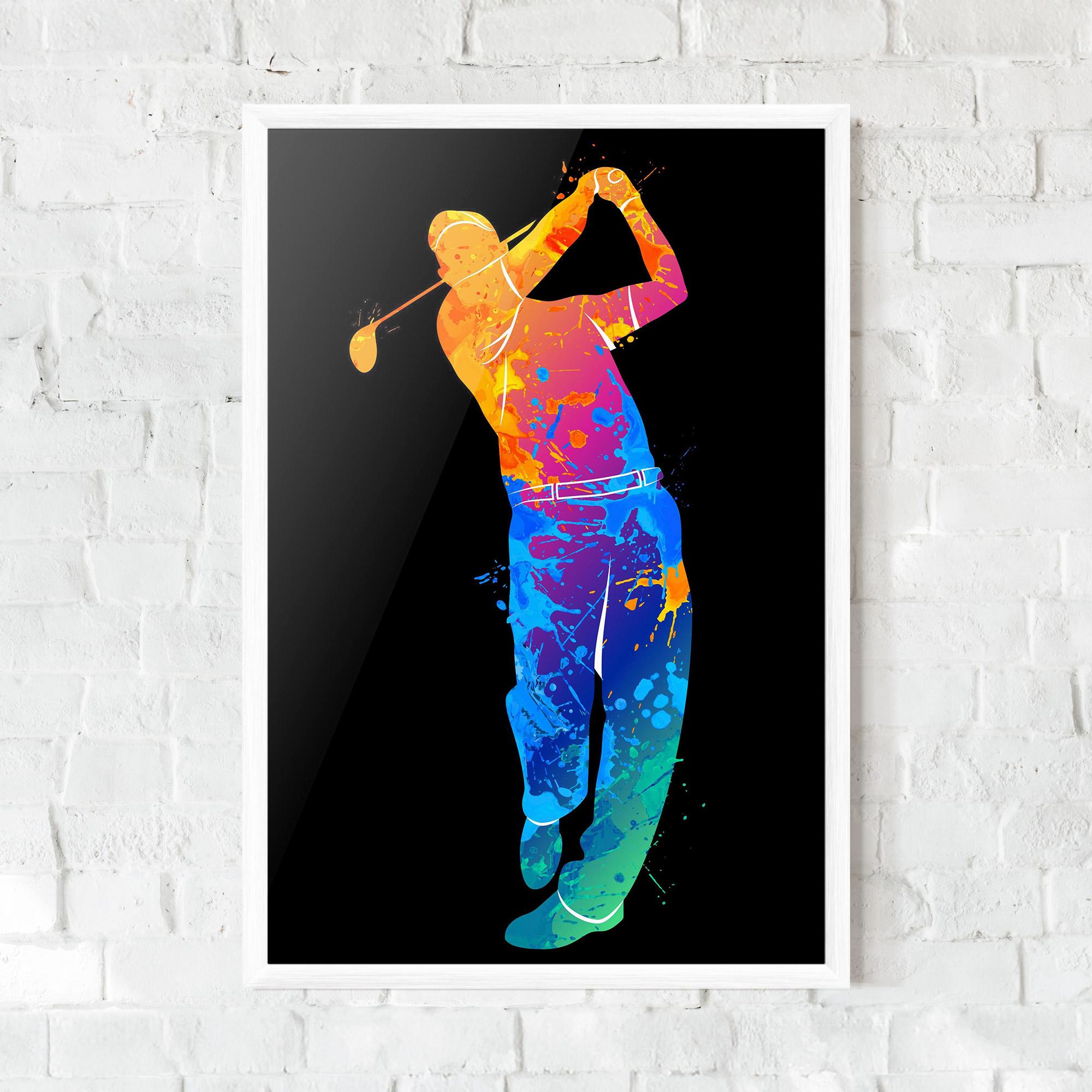 Poster Înrămat Golf Color Art mockup 0