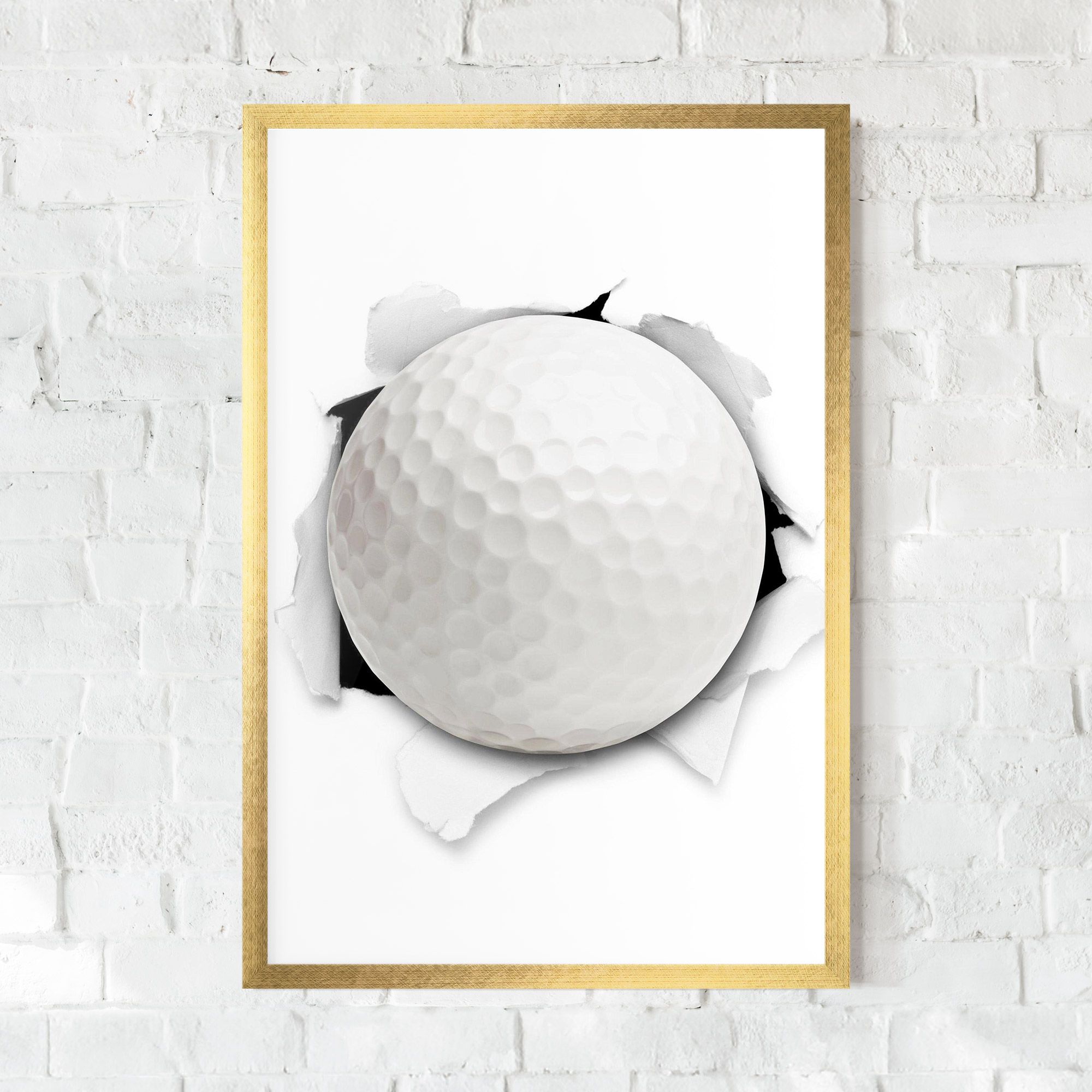 Golf Ball Bursting Hole mockup 0