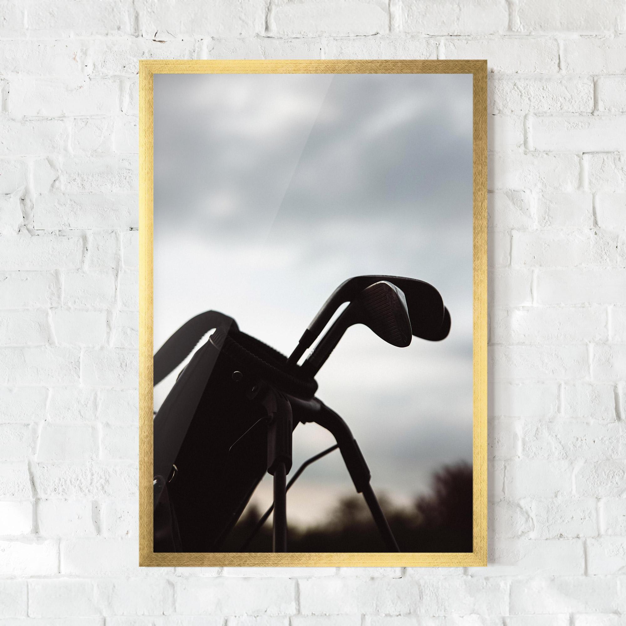 Poster Înrămat Golf Set Shilouette mockup 0