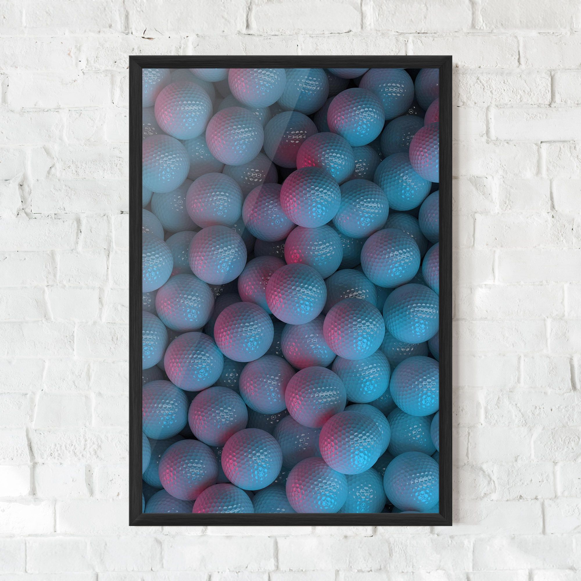 Blue Light Golf Ball mockup 0