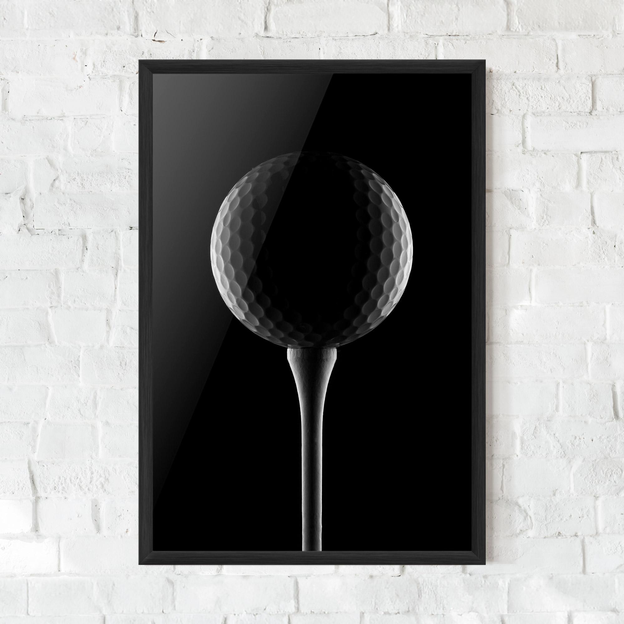 Poster Înrămat Golf Ball Black mockup 0
