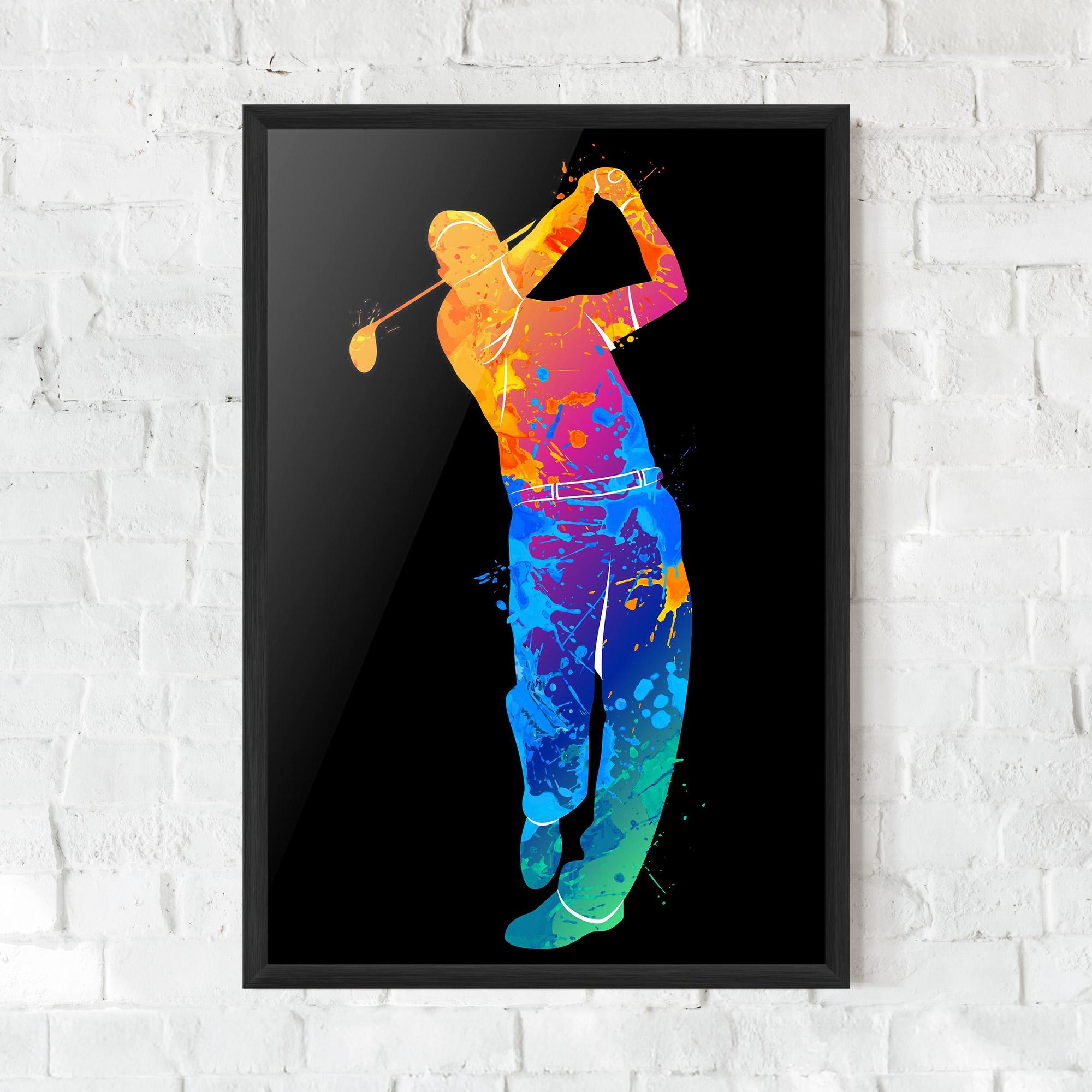 Poster Înrămat Golf Color Art mockup 0
