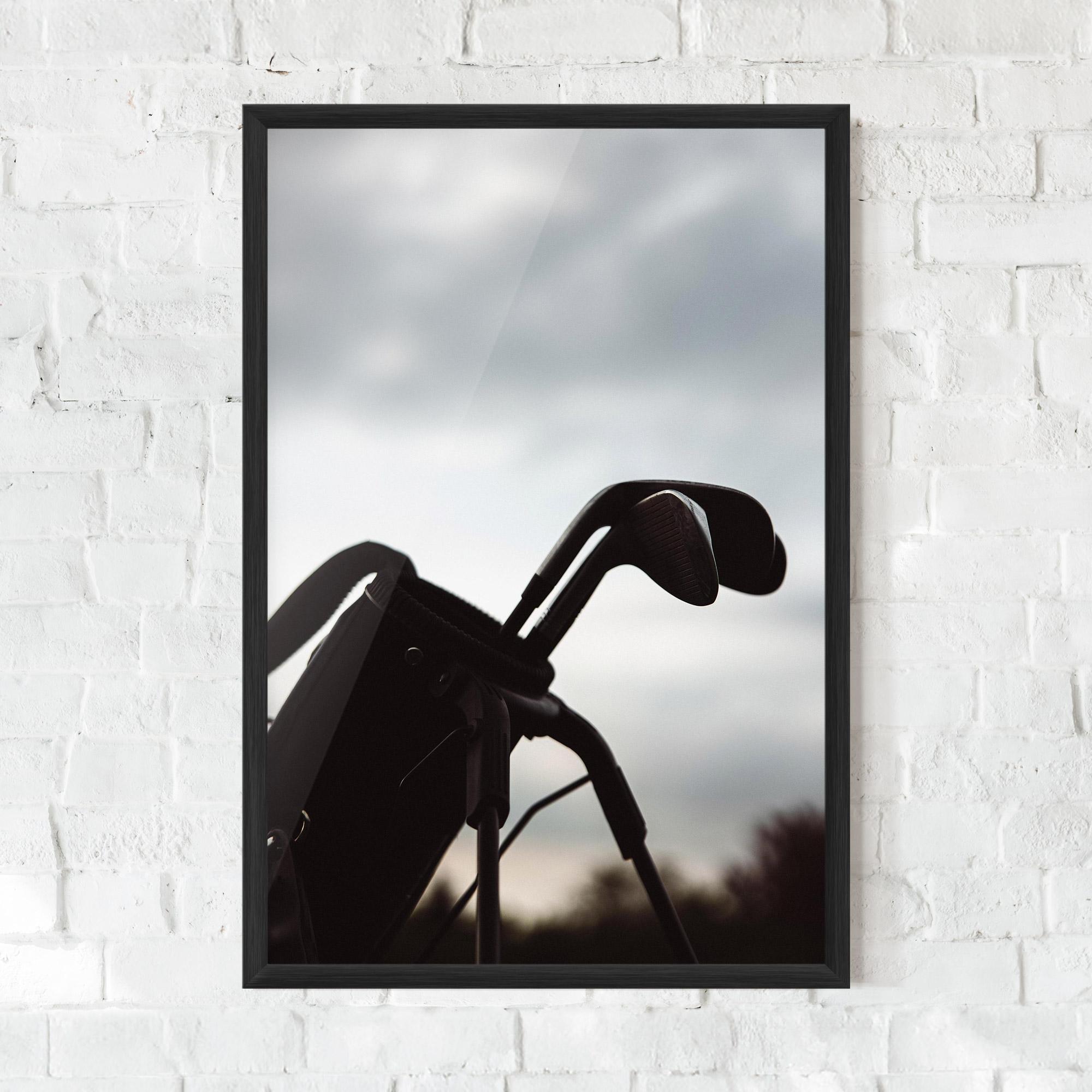 Poster Înrămat Golf Set Shilouette mockup 0
