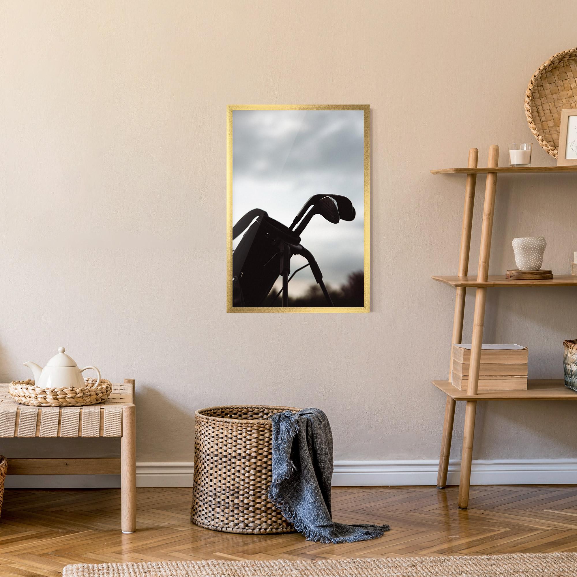 Poster Înrămat Golf Set Shilouette mockup 9