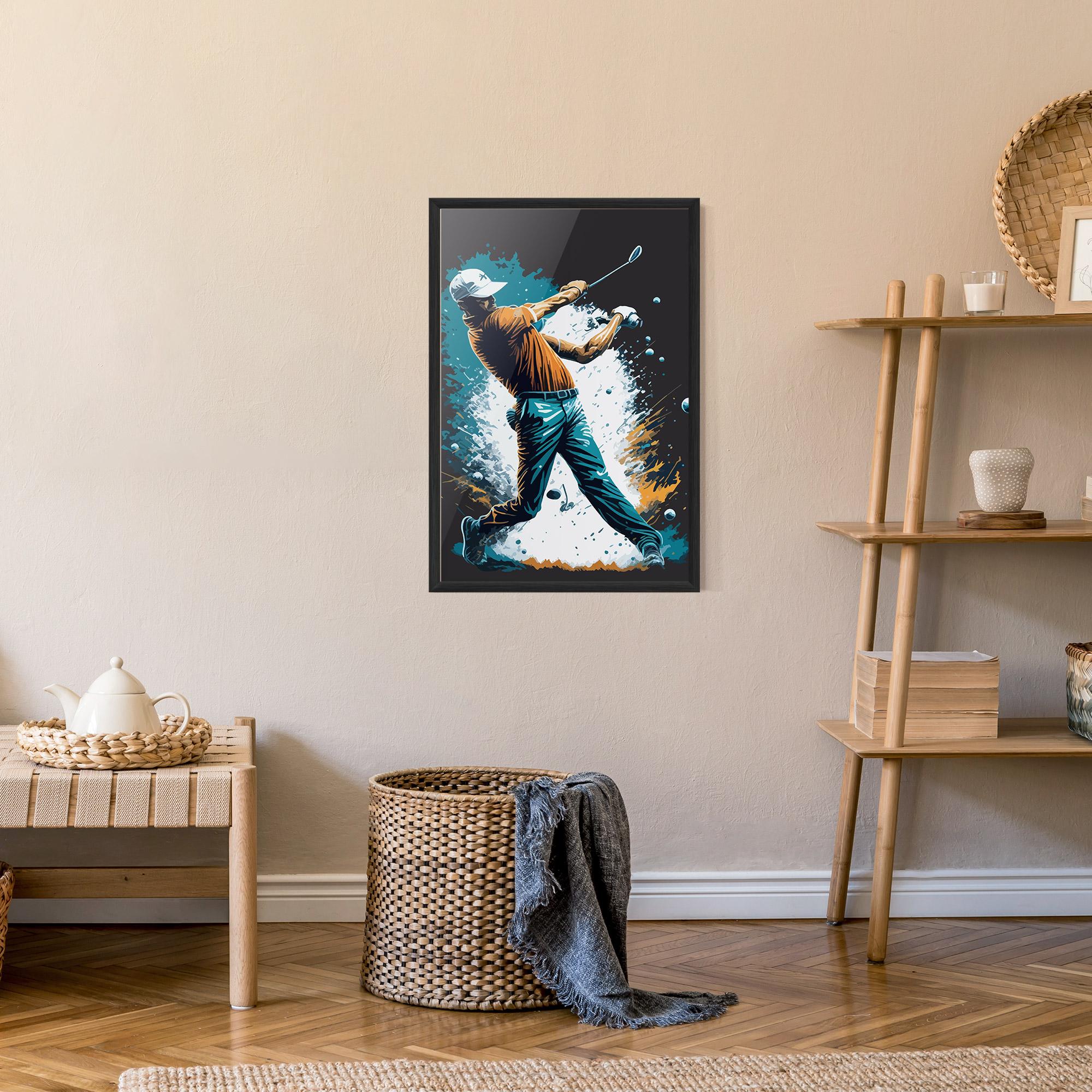 Poster Înrămat Golf On Grey mockup 9