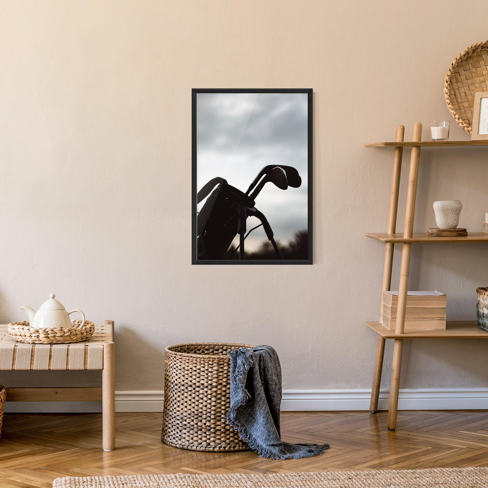 Poster Înrămat Golf Set Shilouette mockup 9