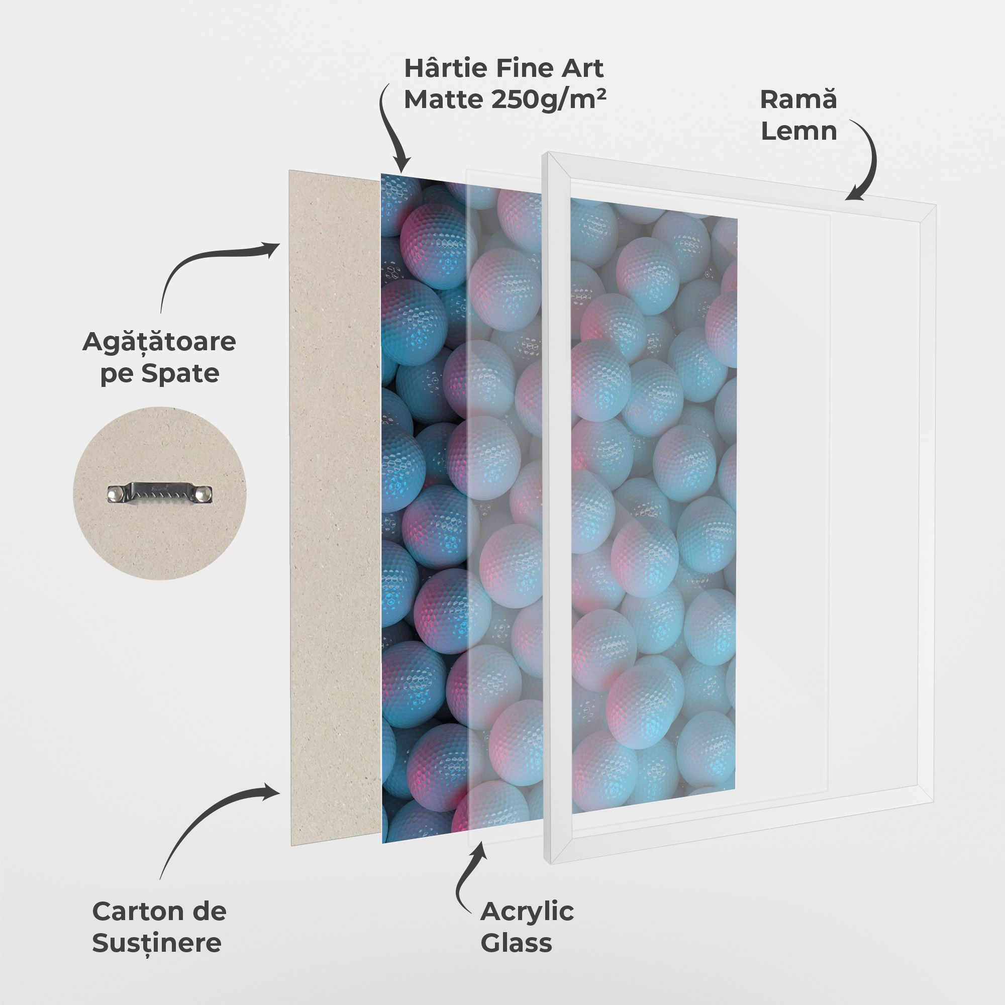 Blue Light Golf Ball mockup 1