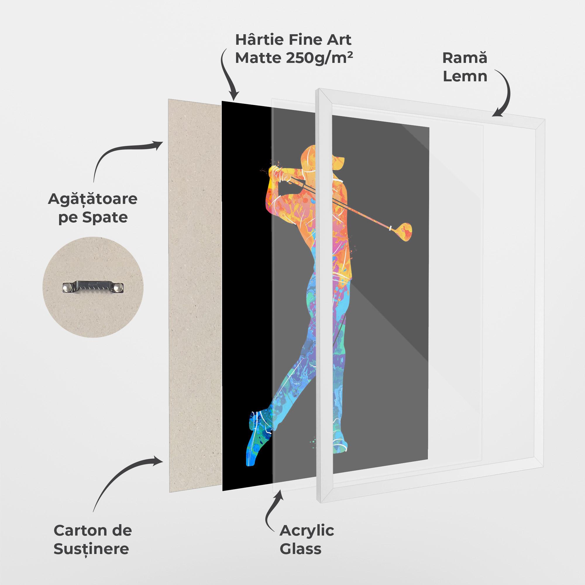 Poster Înrămat Color Mix Golf mockup 1