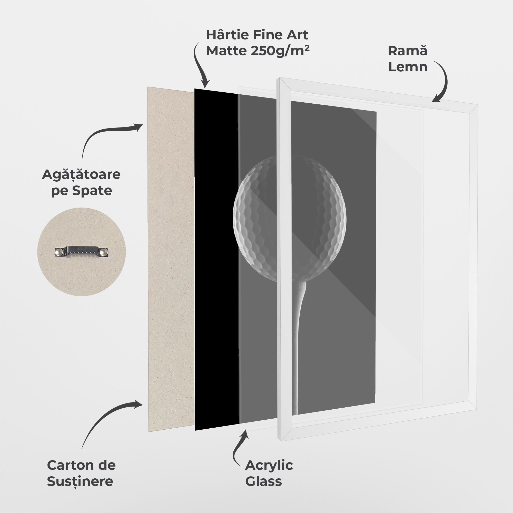 Golf Ball Black mockup 1