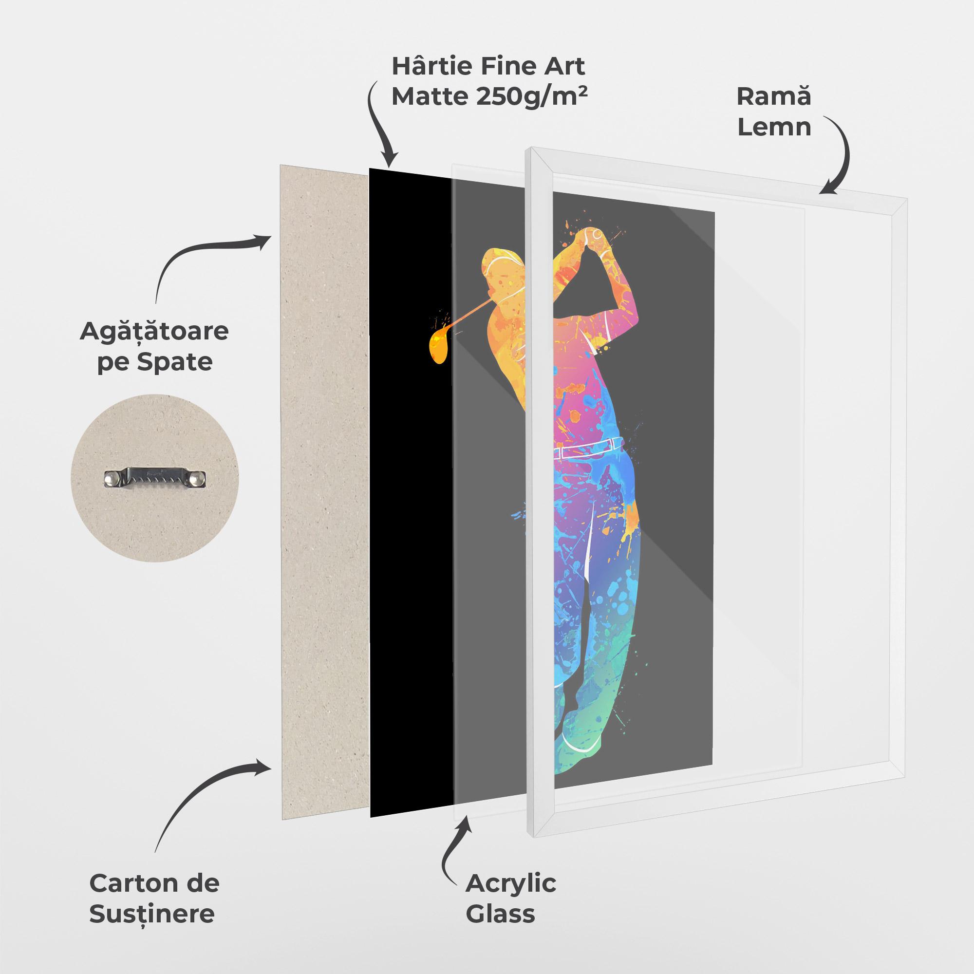 Poster Înrămat Golf Color Art mockup 1