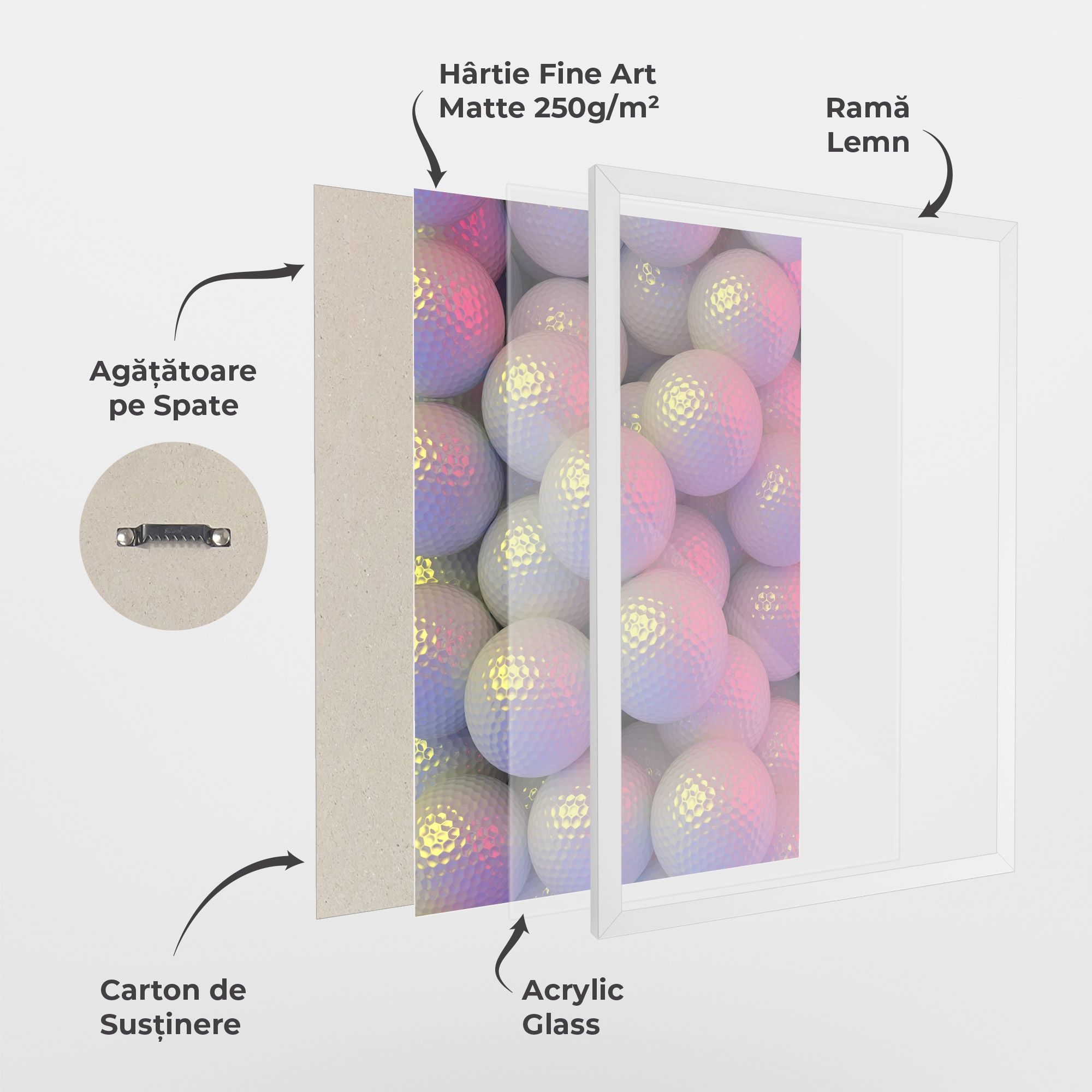 Purple Light Golf Ball mockup 1