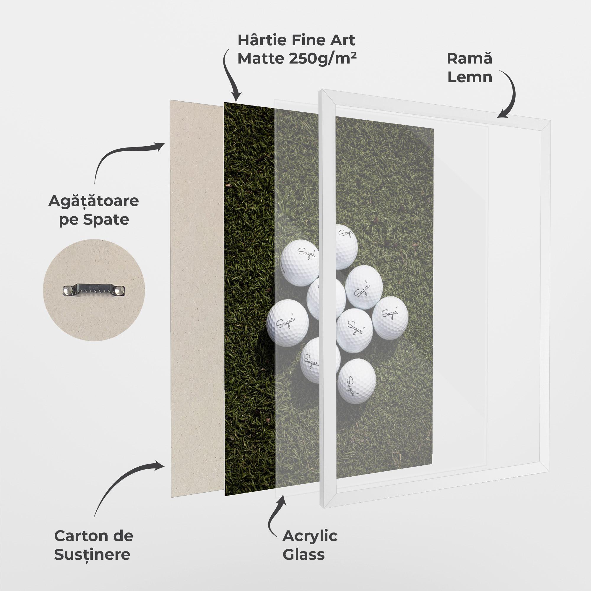Poster Înrămat Sugar 1 Golf Balls mockup 1