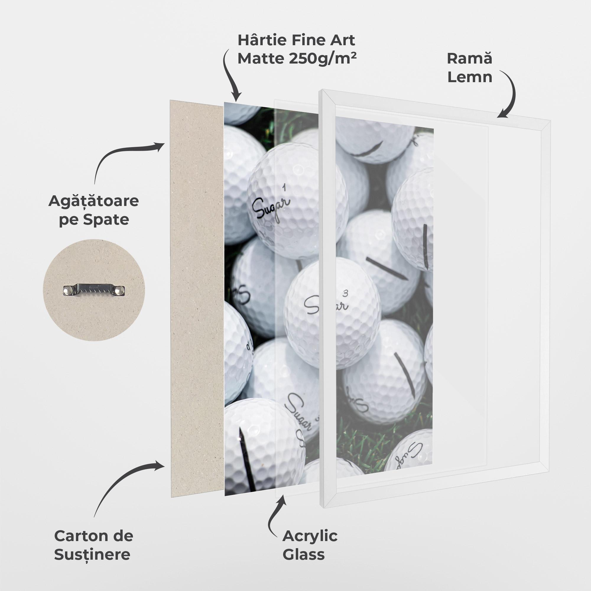 Poster Înrămat Sugar Golf Balls mockup 1