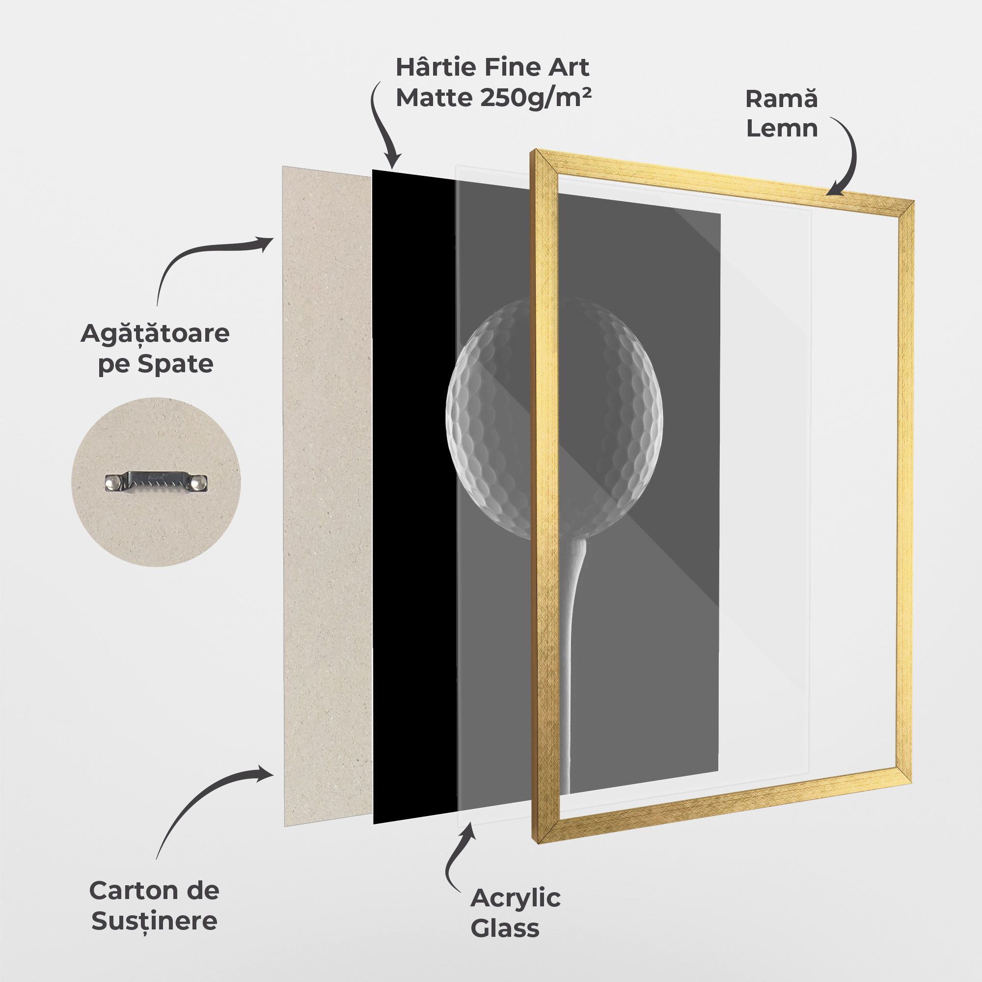 Golf Ball Black mockup 1