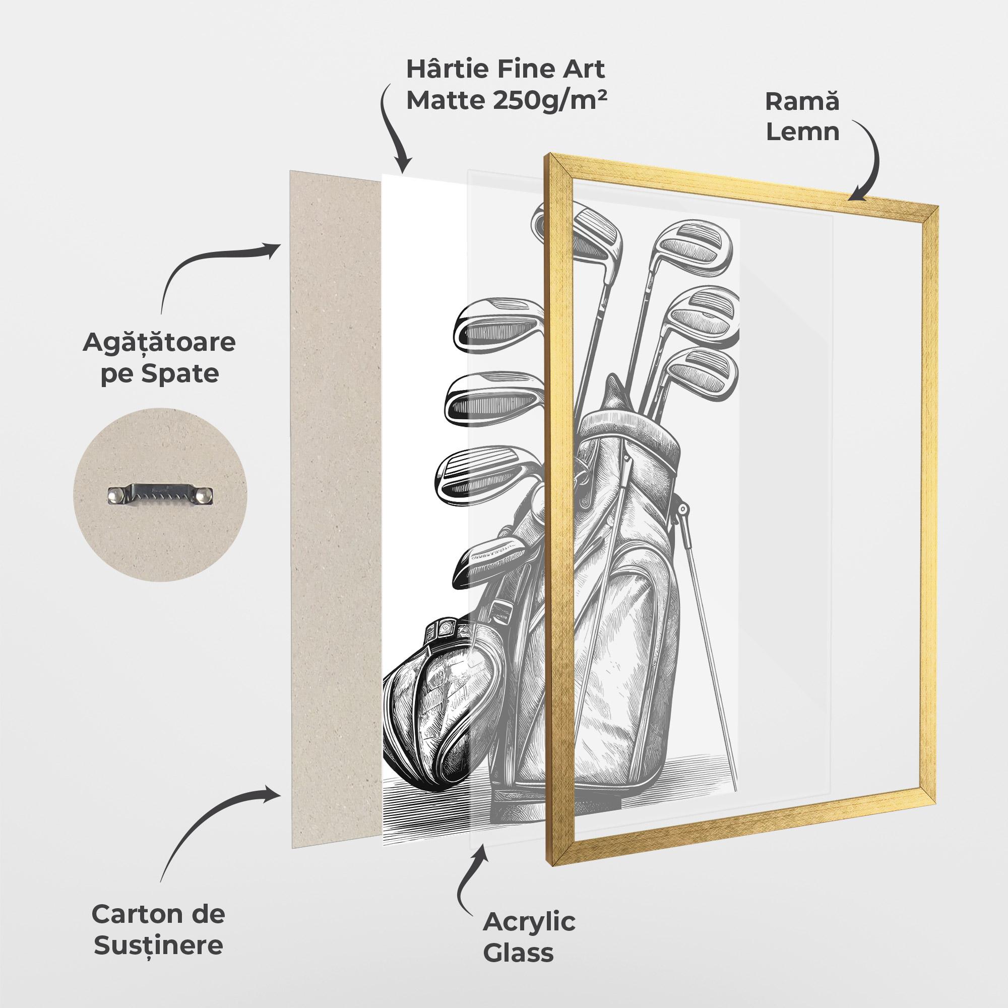 Poster Înrămat Golf Club mockup 1