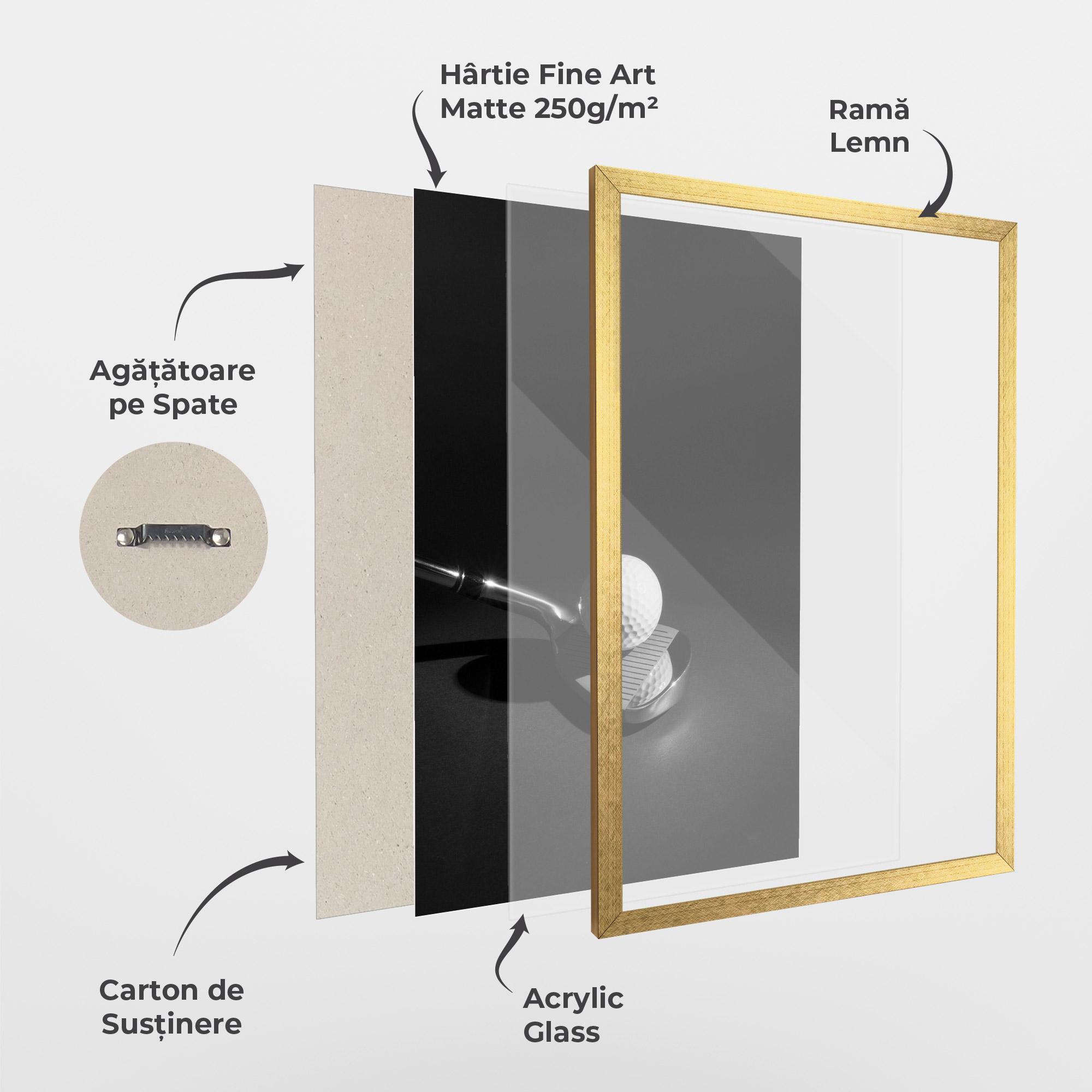 Poster Înrămat Golf Equipment mockup 1