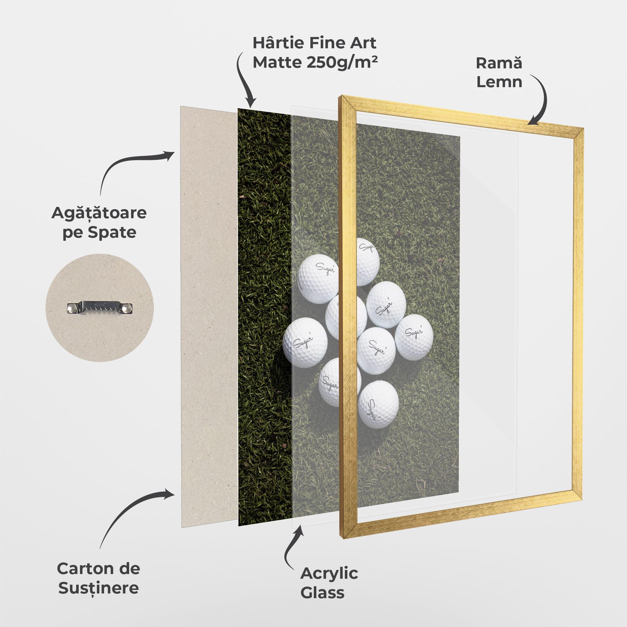 Poster Înrămat Sugar 1 Golf Balls mockup 1