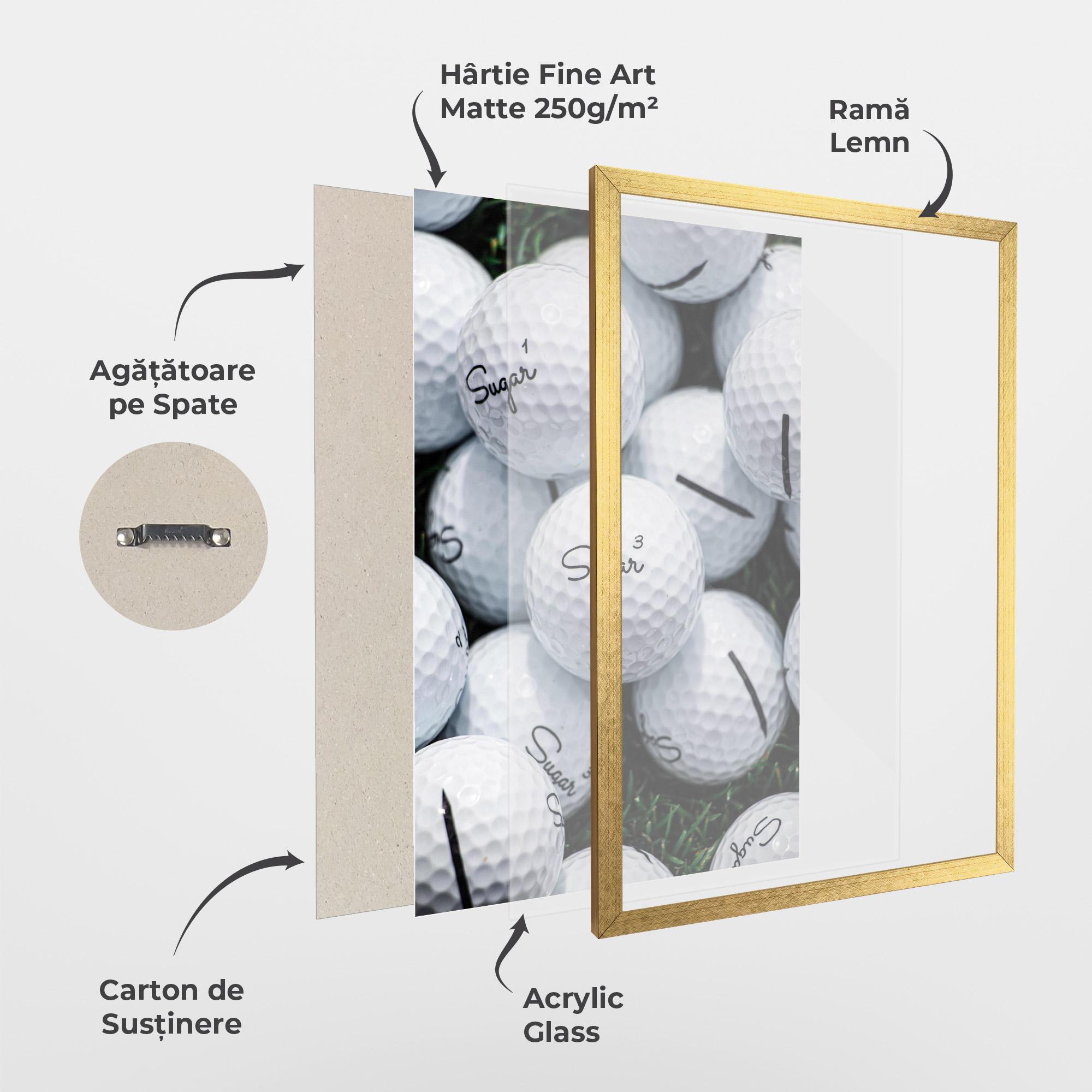Poster Înrămat Sugar Golf Balls mockup 1