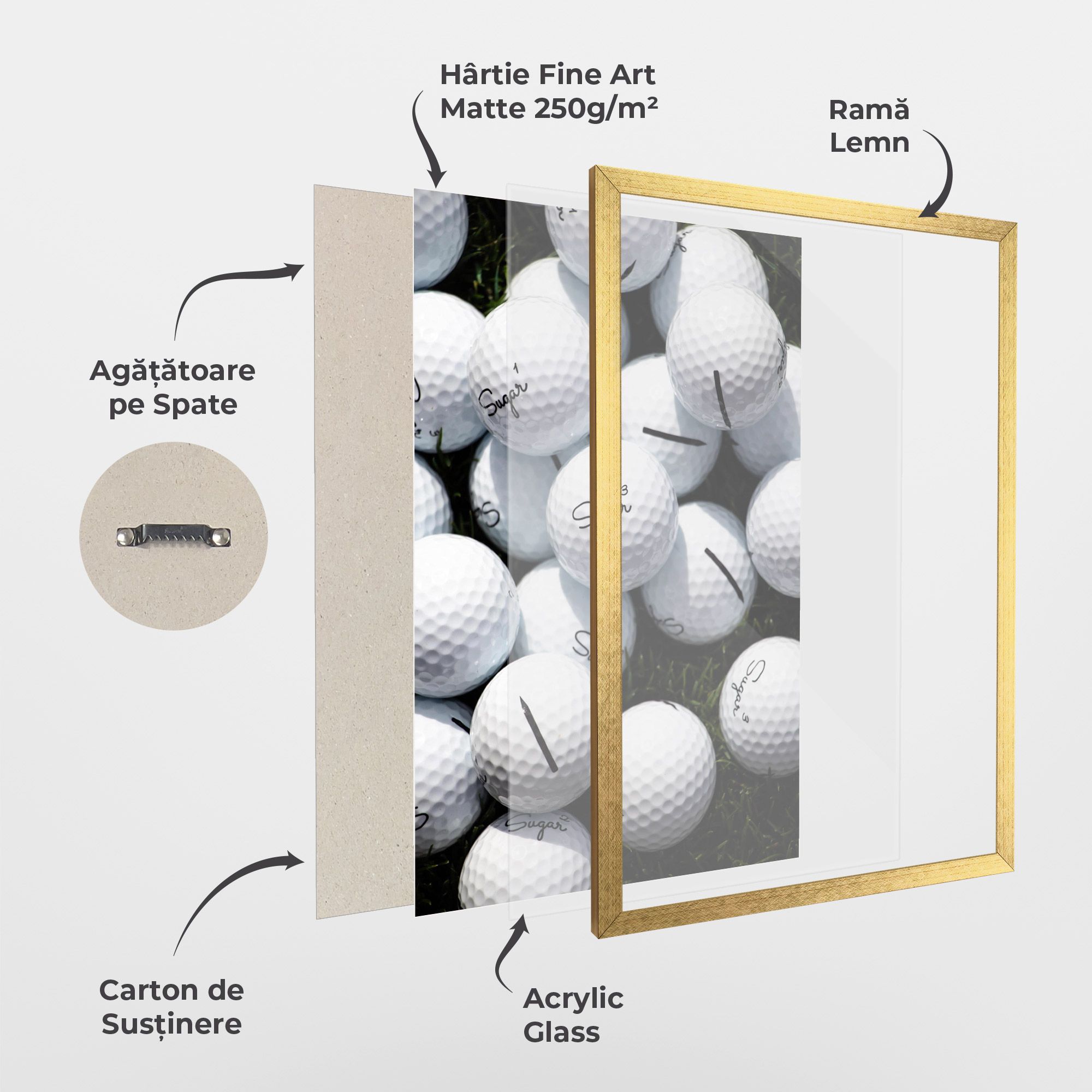 White Sugar Golf Balls mockup 1