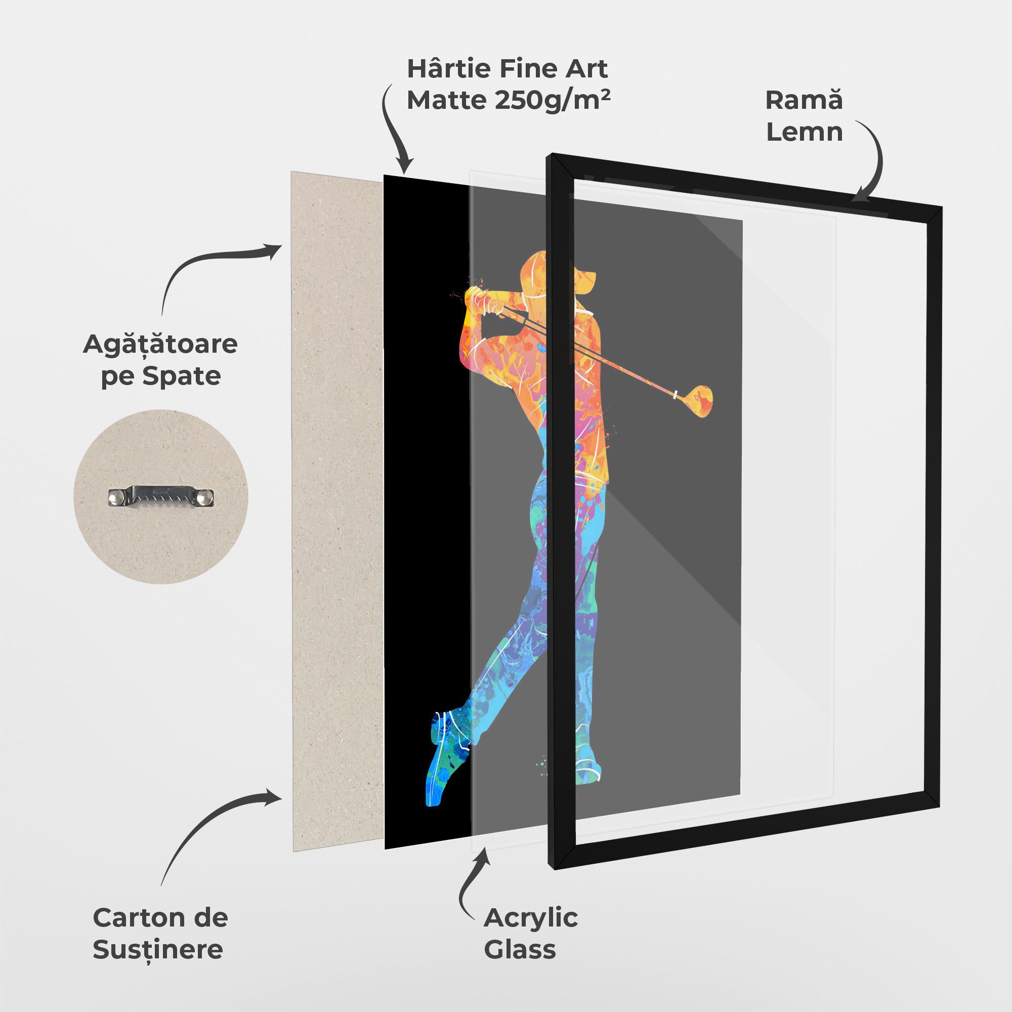 Poster Înrămat Color Mix Golf mockup 1