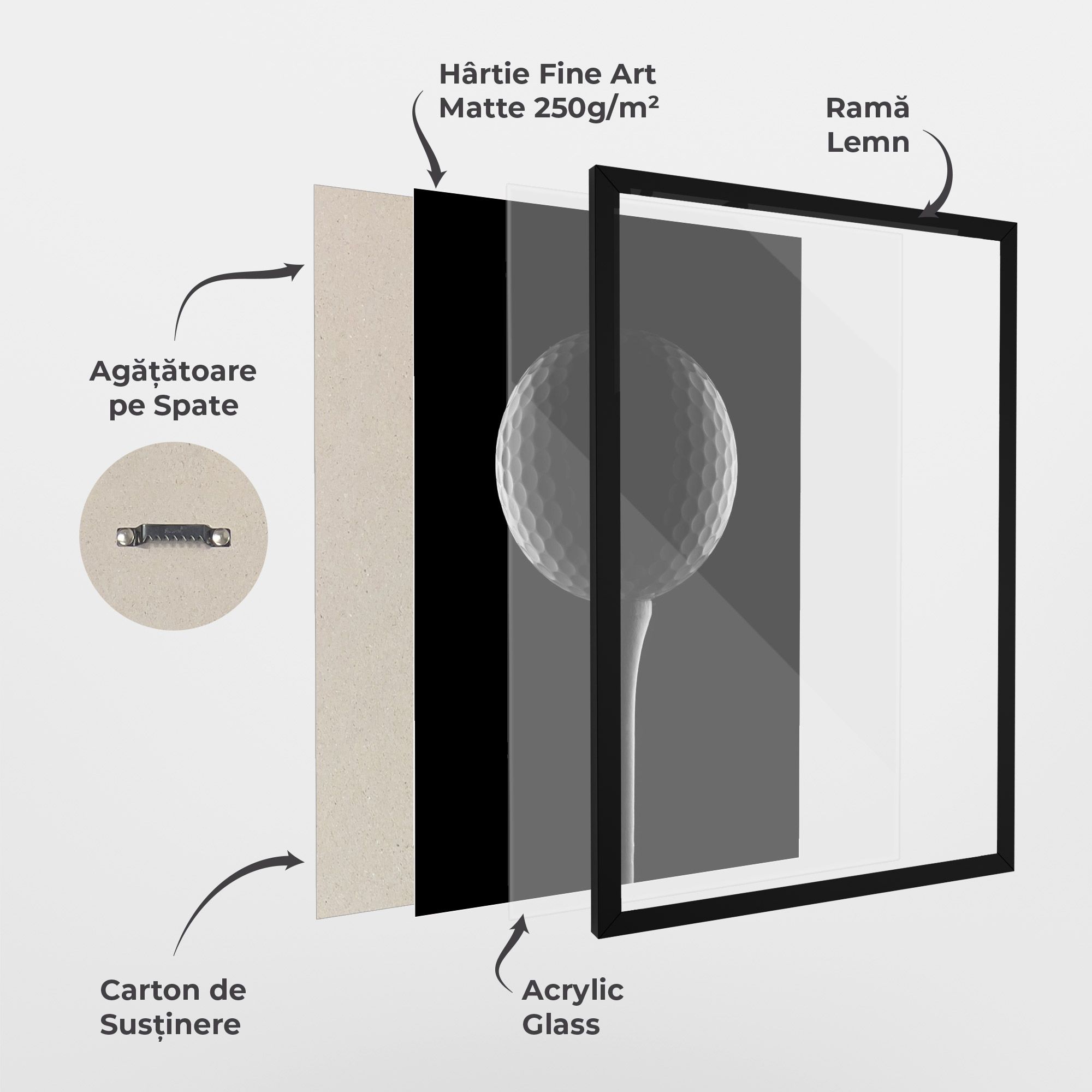 Golf Ball Black mockup 1