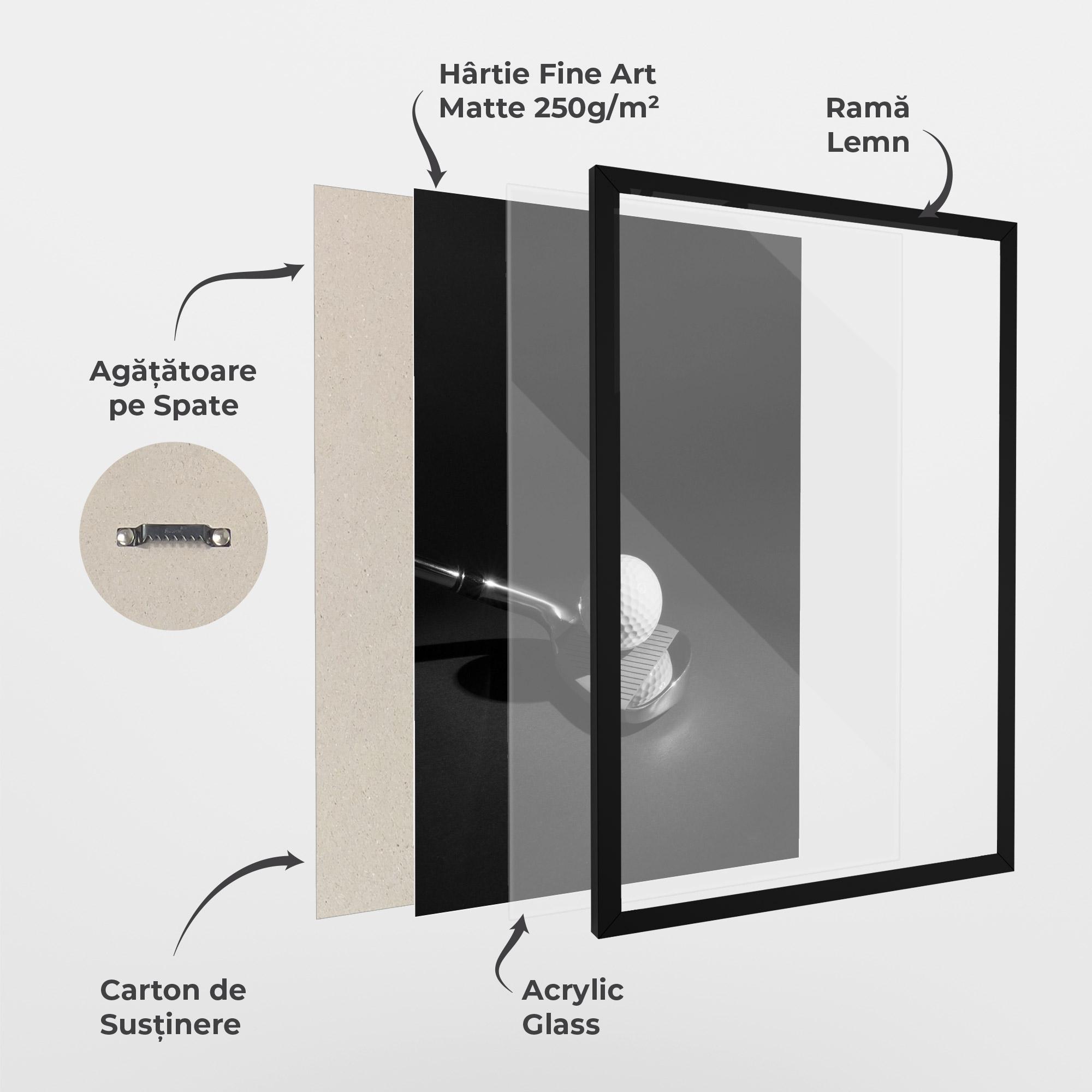 Poster Înrămat Golf Equipment mockup 1