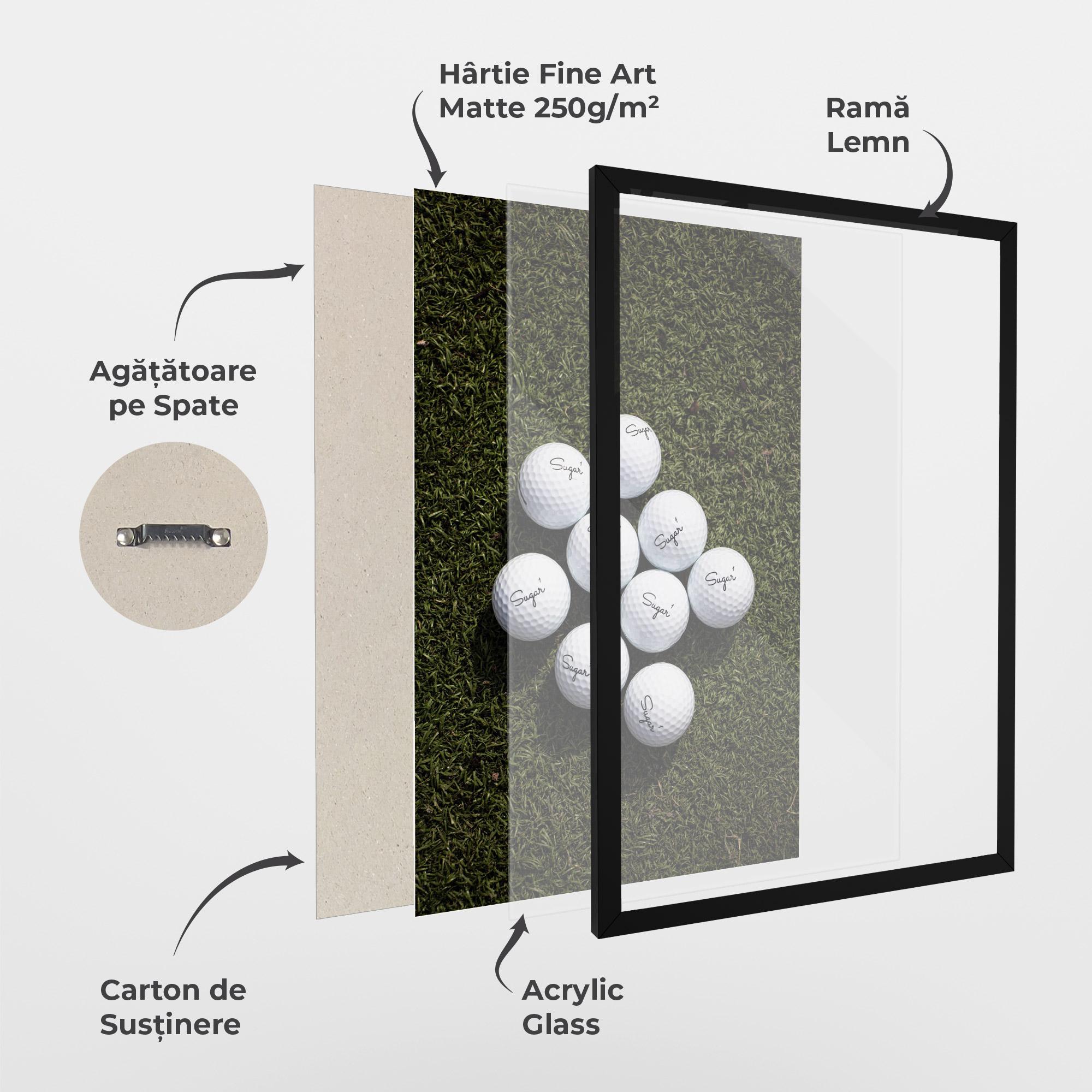 Poster Înrămat Sugar 1 Golf Balls mockup 1